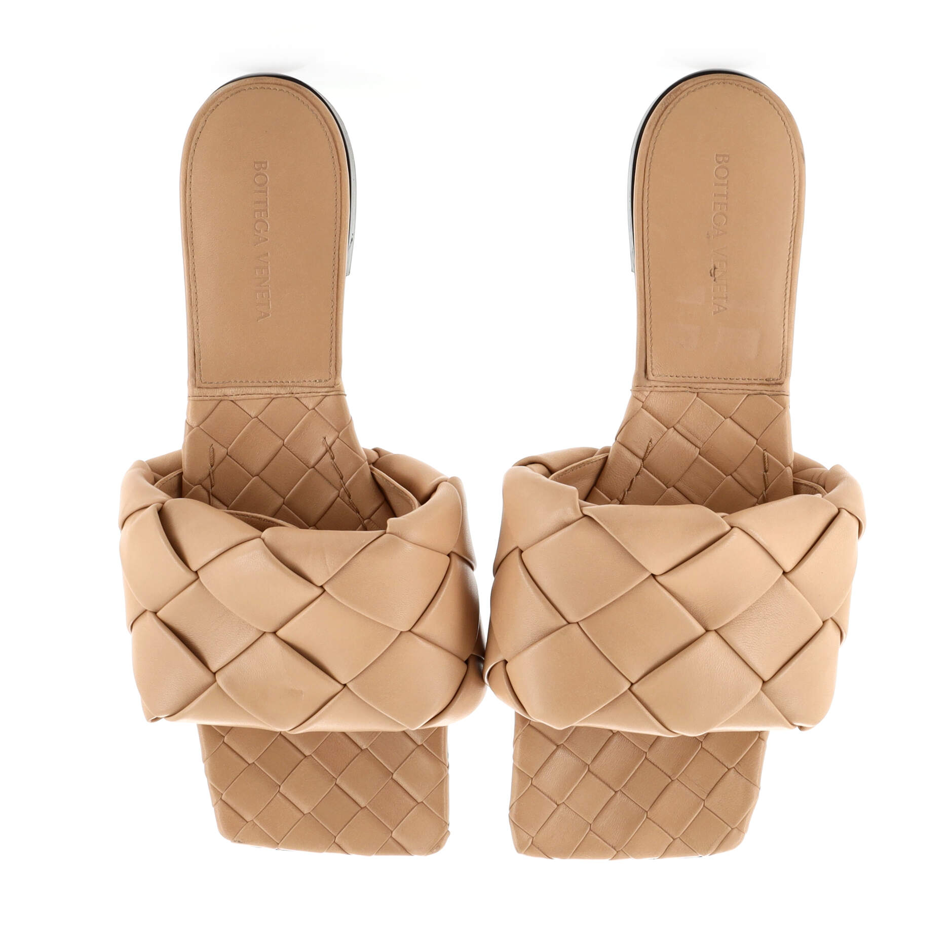 Women's Lido Flat Sandals Maxi Intrecciato Leather