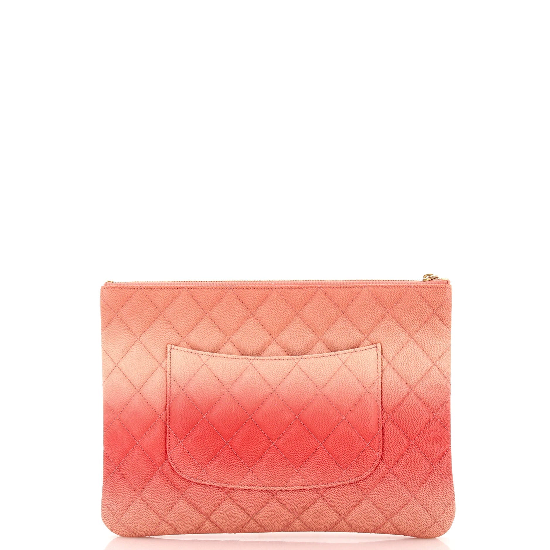 O Case Clutch Quilted Ombre Caviar Medium