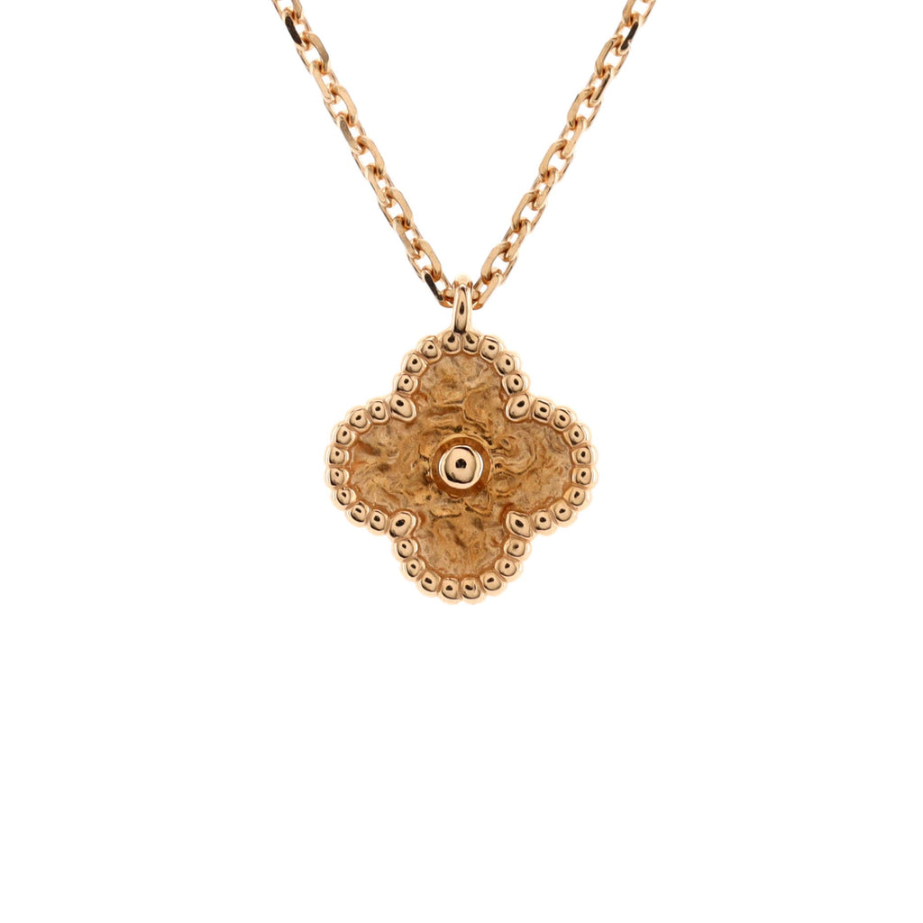 Sweet Alhambra Pendant Necklace 18K Rose Gold