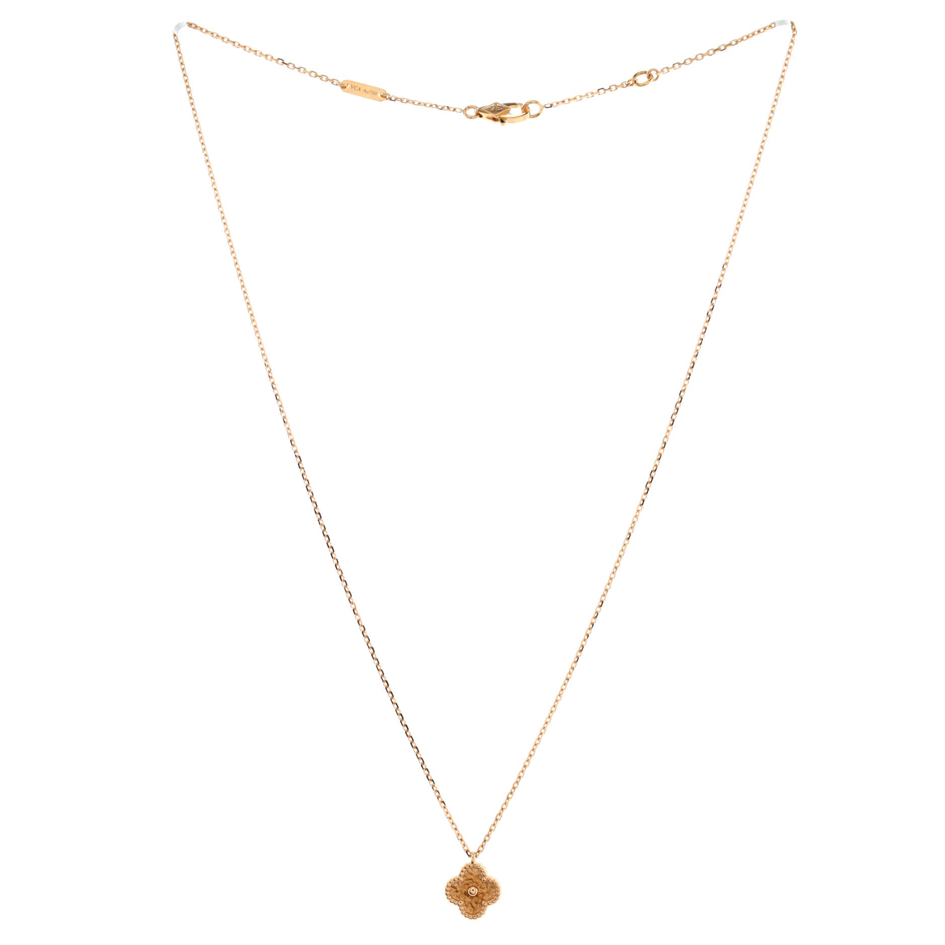 Sweet Alhambra Pendant Necklace 18K Rose Gold
