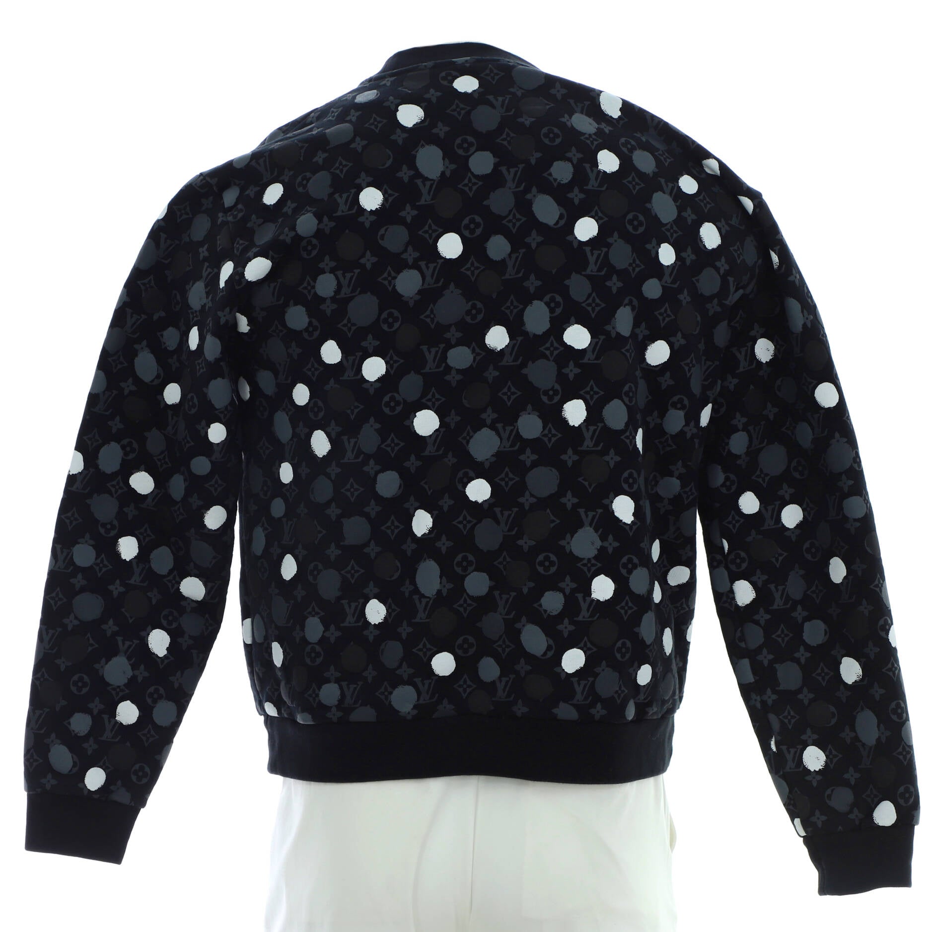 Men's Crewneck Sweatshirt Yayoi Kusama Painted Dots Monogram Eclipse Cotton
