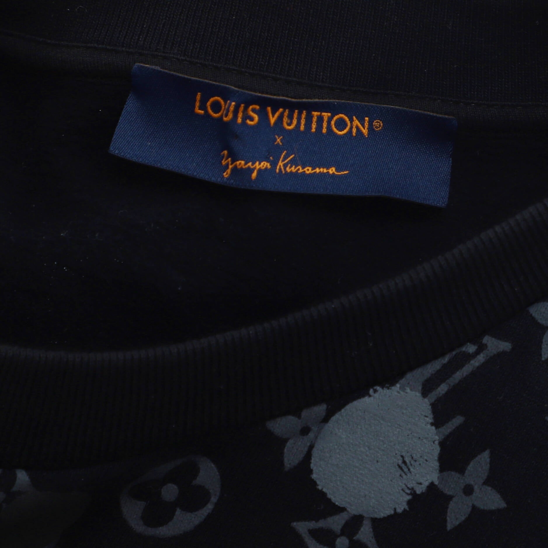 Men's Crewneck Sweatshirt Yayoi Kusama Painted Dots Monogram Eclipse Cotton