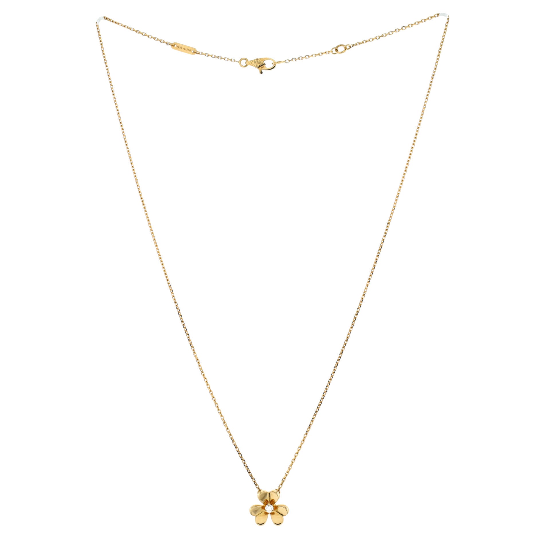 Frivole Pendant Necklace 18K Yellow Gold and Diamond Mini