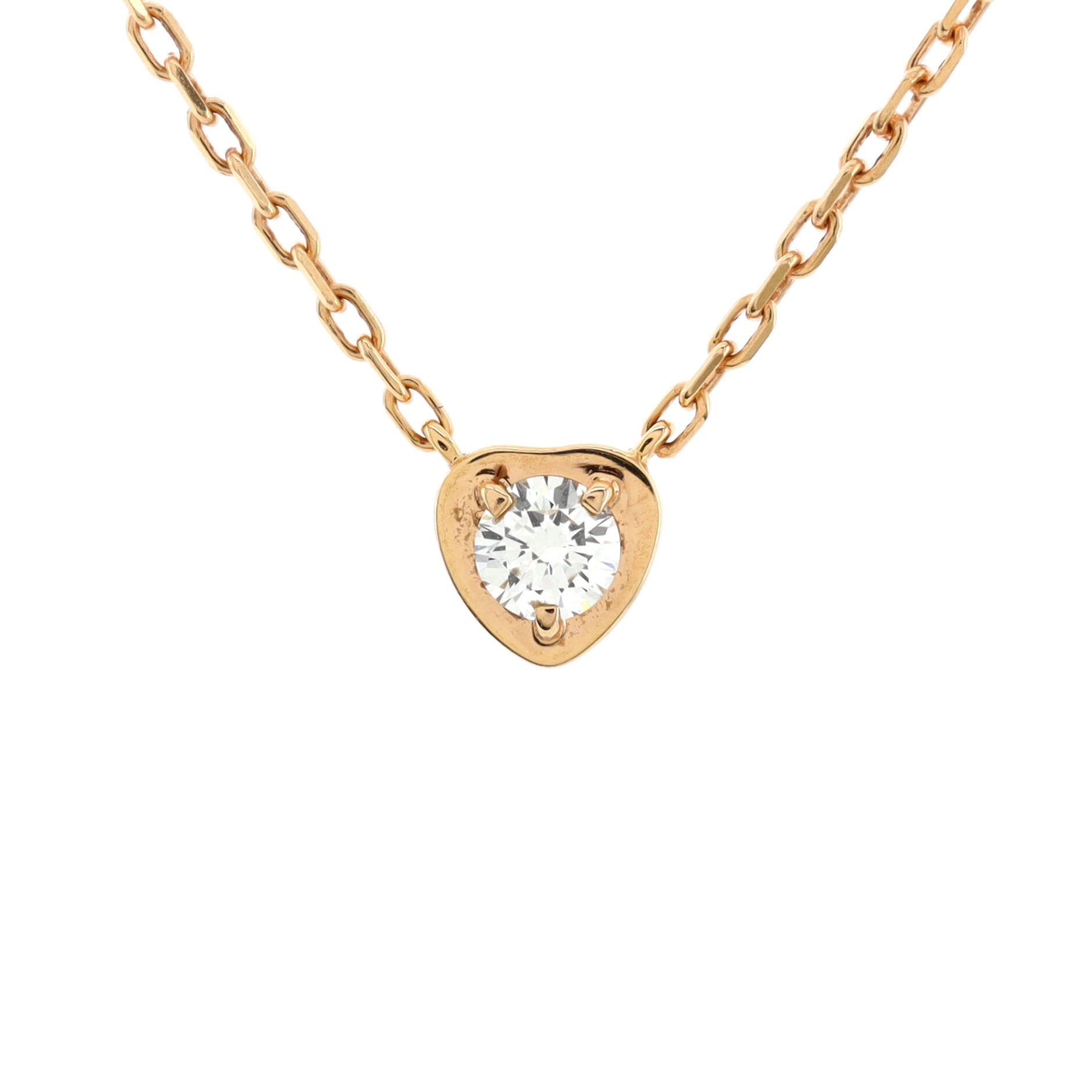 D'Amour Heart Pendant Necklace 18K Rose Gold with Diamond