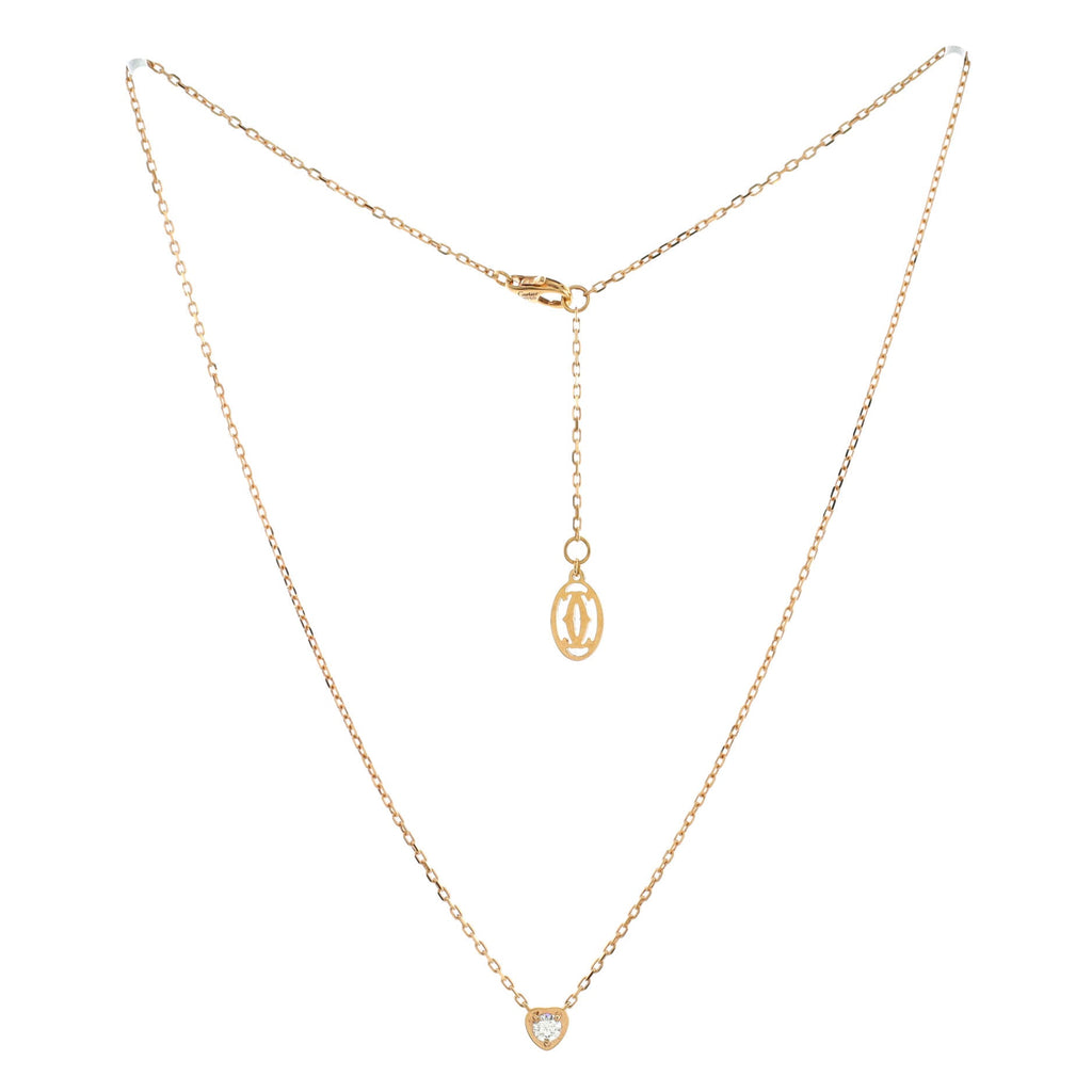D'Amour Heart Pendant Necklace 18K Rose Gold with Diamond
