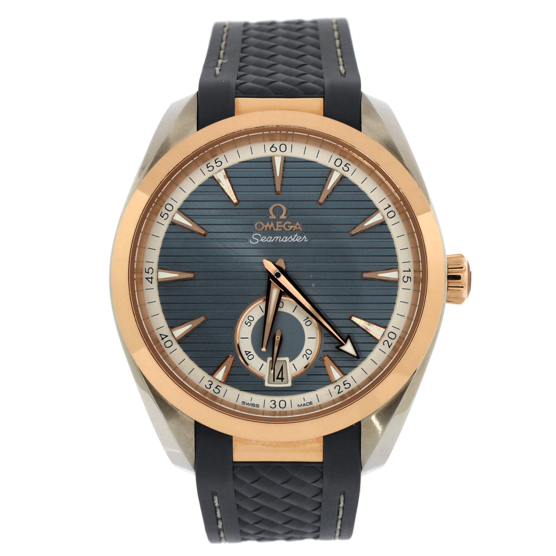 Seamaster Small Seconds Aqua Terra 150M Co-Axial Master Chronometer Automatic Watch Stainless Steel and Rubber with Rose Gold 41