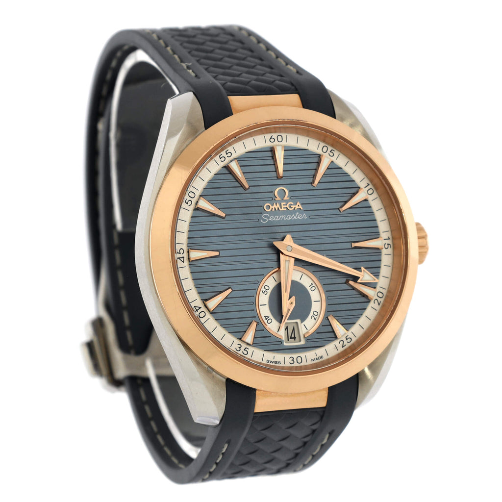 Seamaster Small Seconds Aqua Terra 150M Co-Axial Master Chronometer Automatic Watch Stainless Steel and Rubber with Rose Gold 41