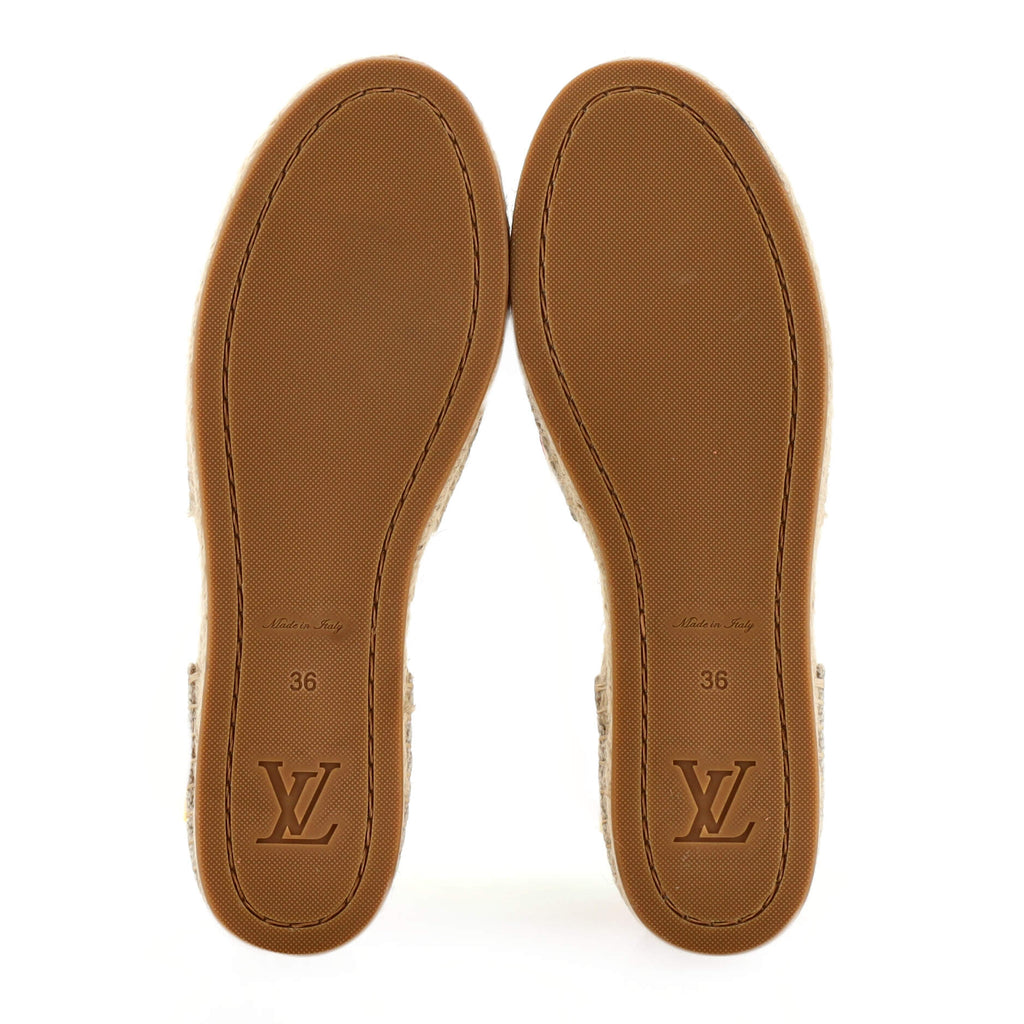Women's Starboard Flat Espadrilles Monogram Embroidered Canvas