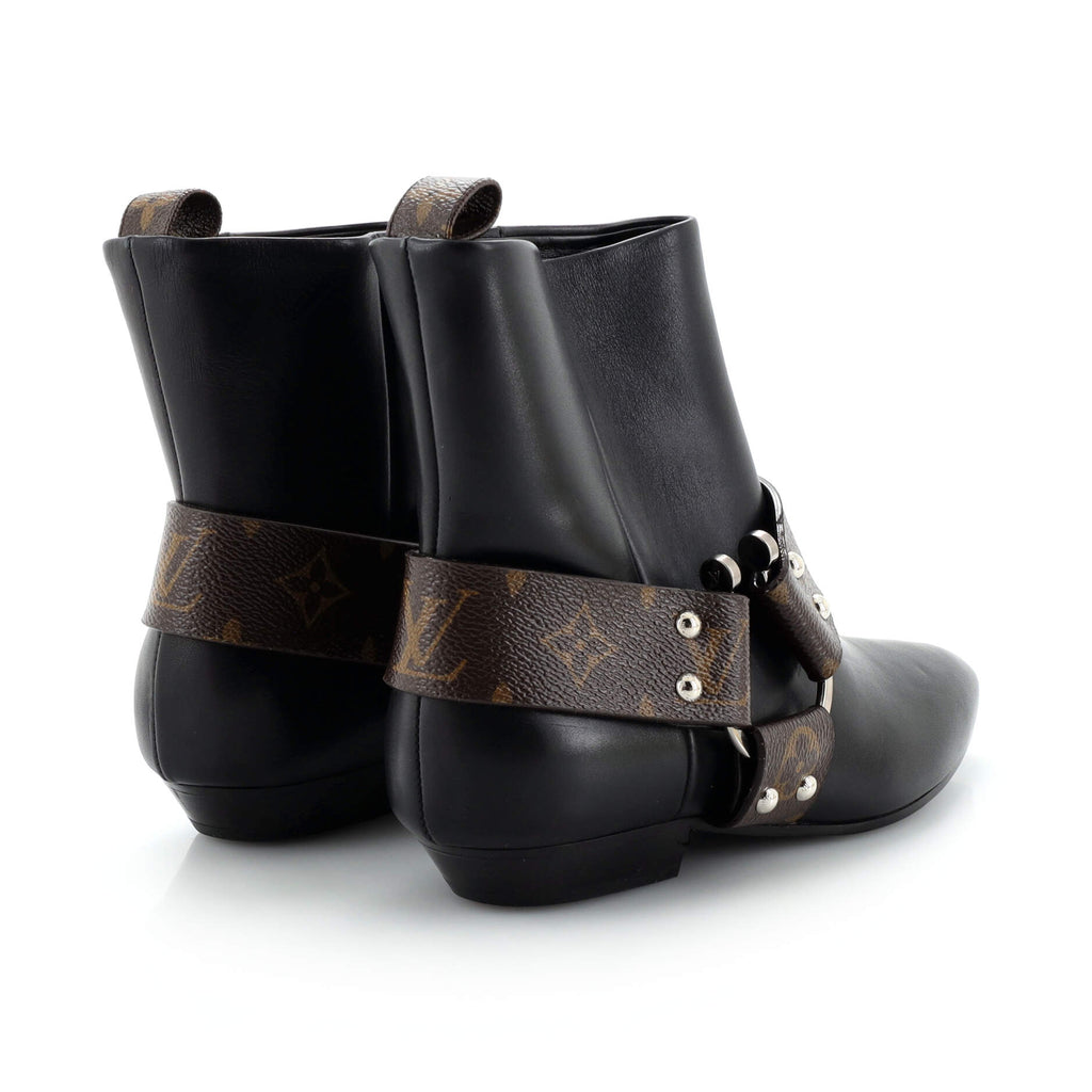 Women's Rhapsody Ankle Boots Leather with Monogram Canvas