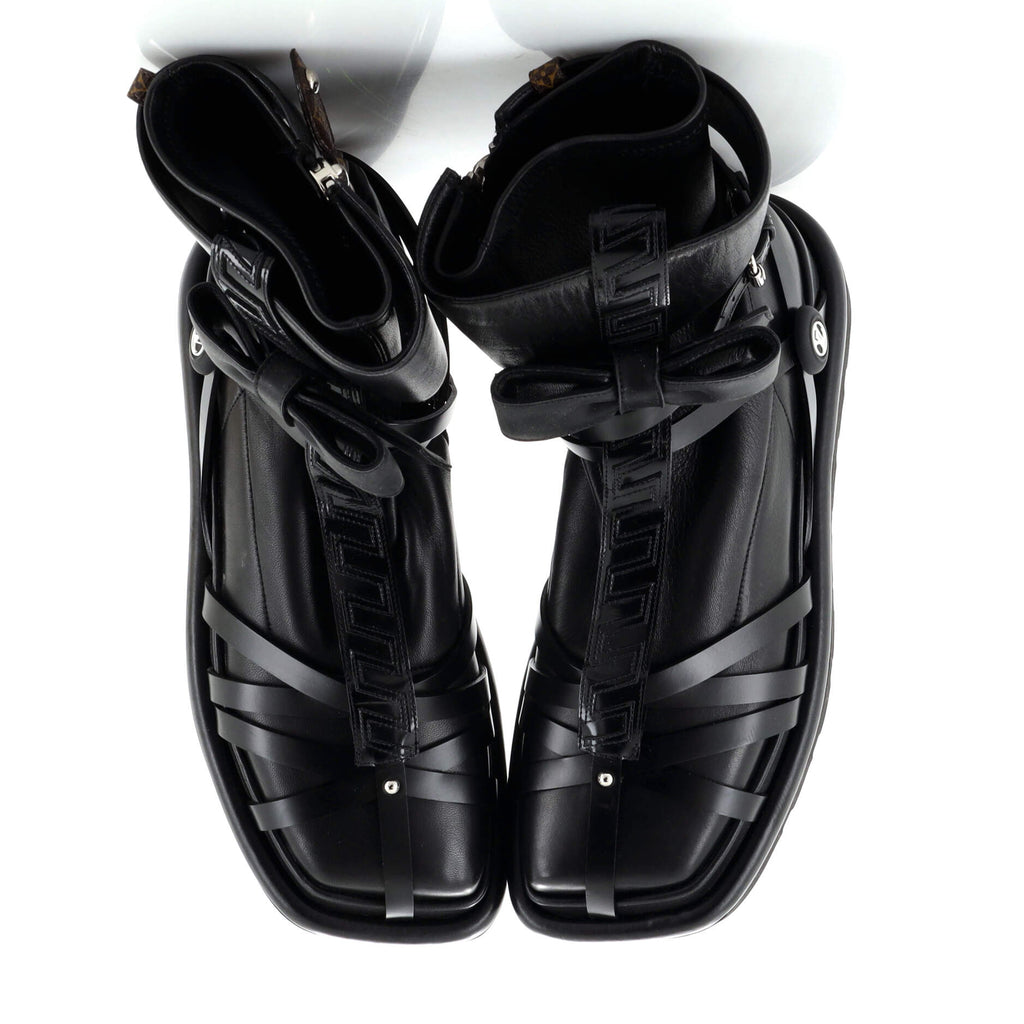 Women's Pillow Square Ankle Boots Limited Edition Fornasetti Lambskin