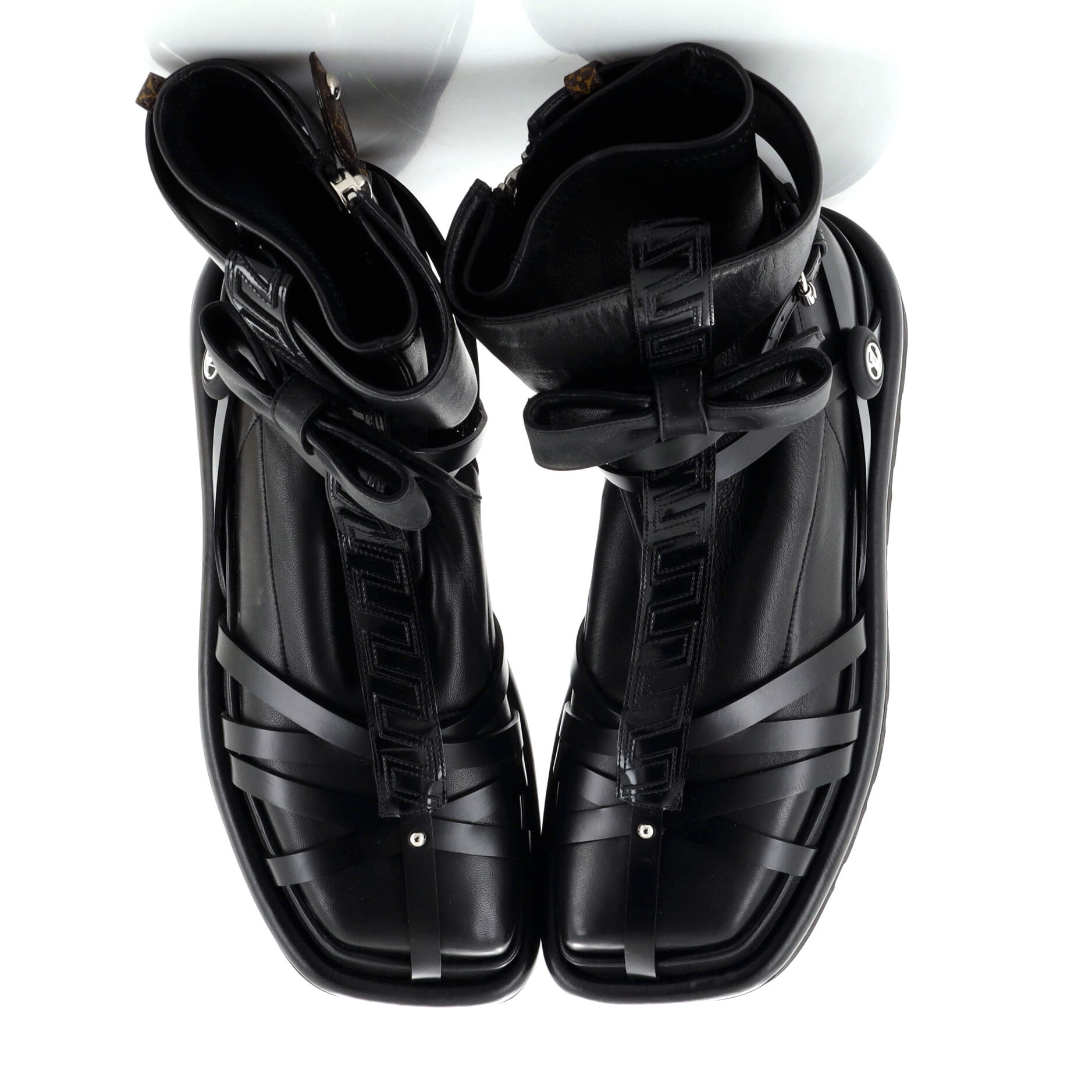 Women's Pillow Square Ankle Boots Limited Edition Fornasetti Lambskin