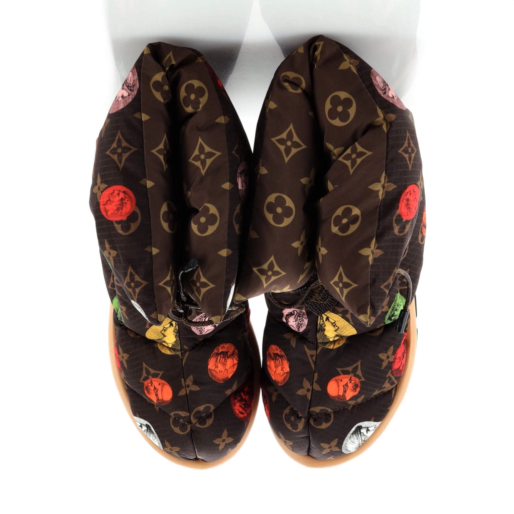 Women's Pillow Comfort Ankle Boots Limited Edition Fornasetti Cameo Monogram Nylon