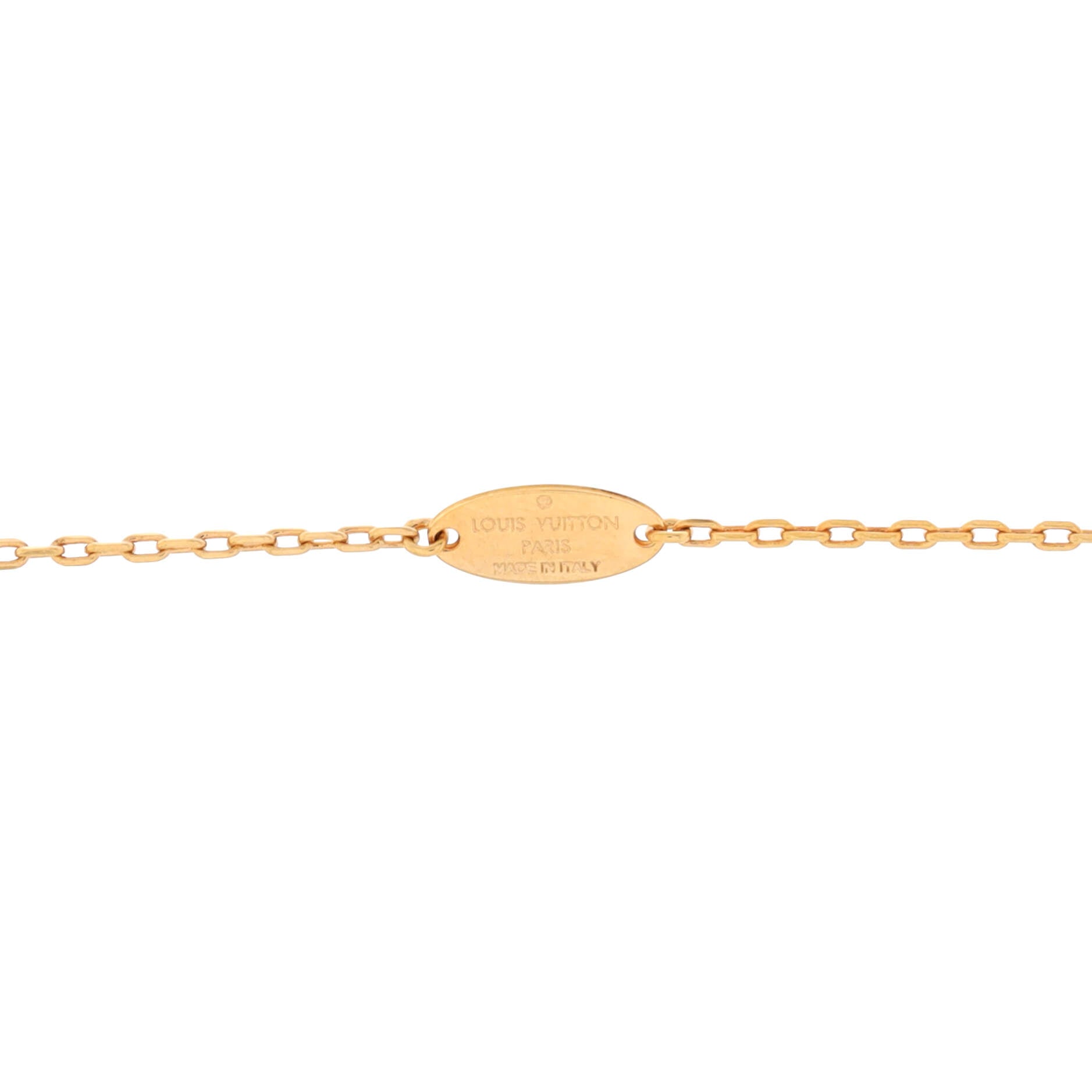 Essential V Necklace Metal with Crystals Large
