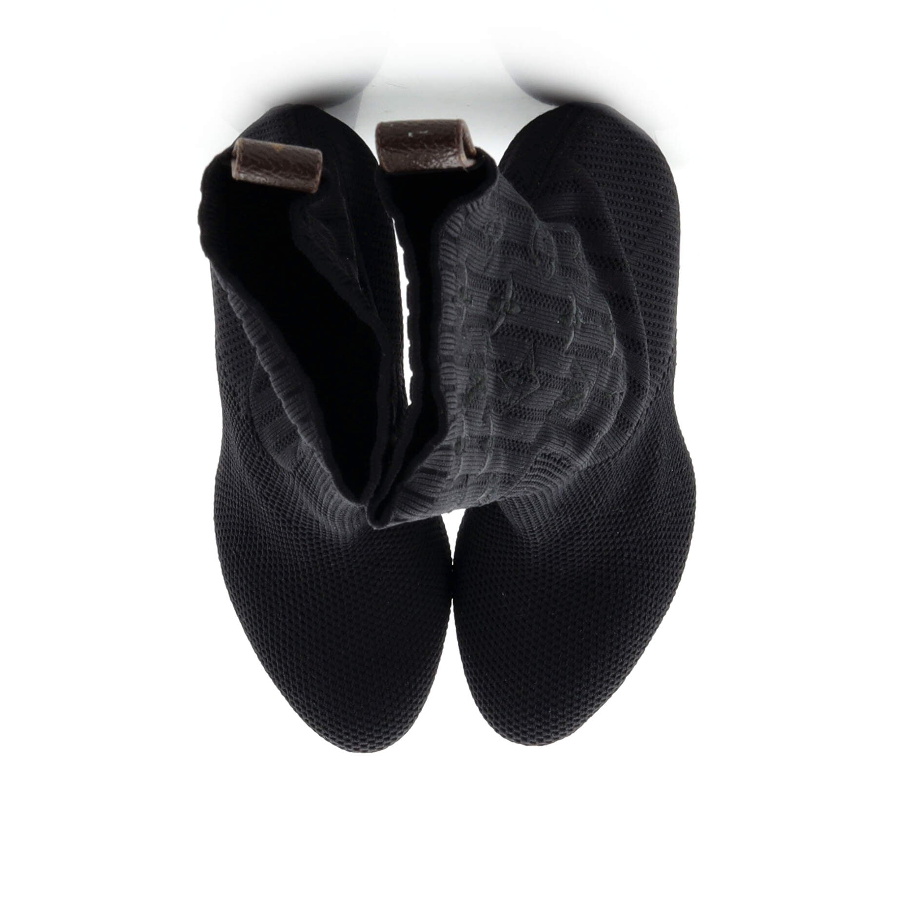 Women's Silhouette Ankle Boots Monogram Knit Fabric