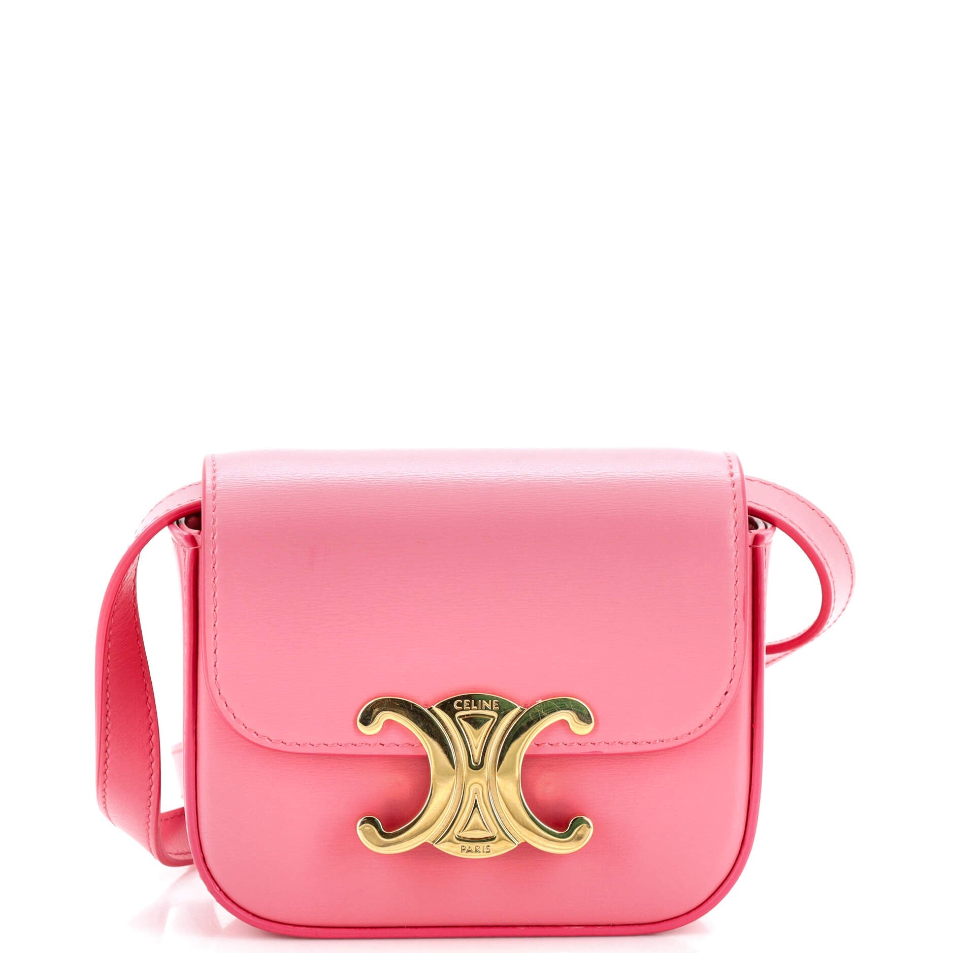 Triomphe Shoulder Bag Smooth Calfskin Mini