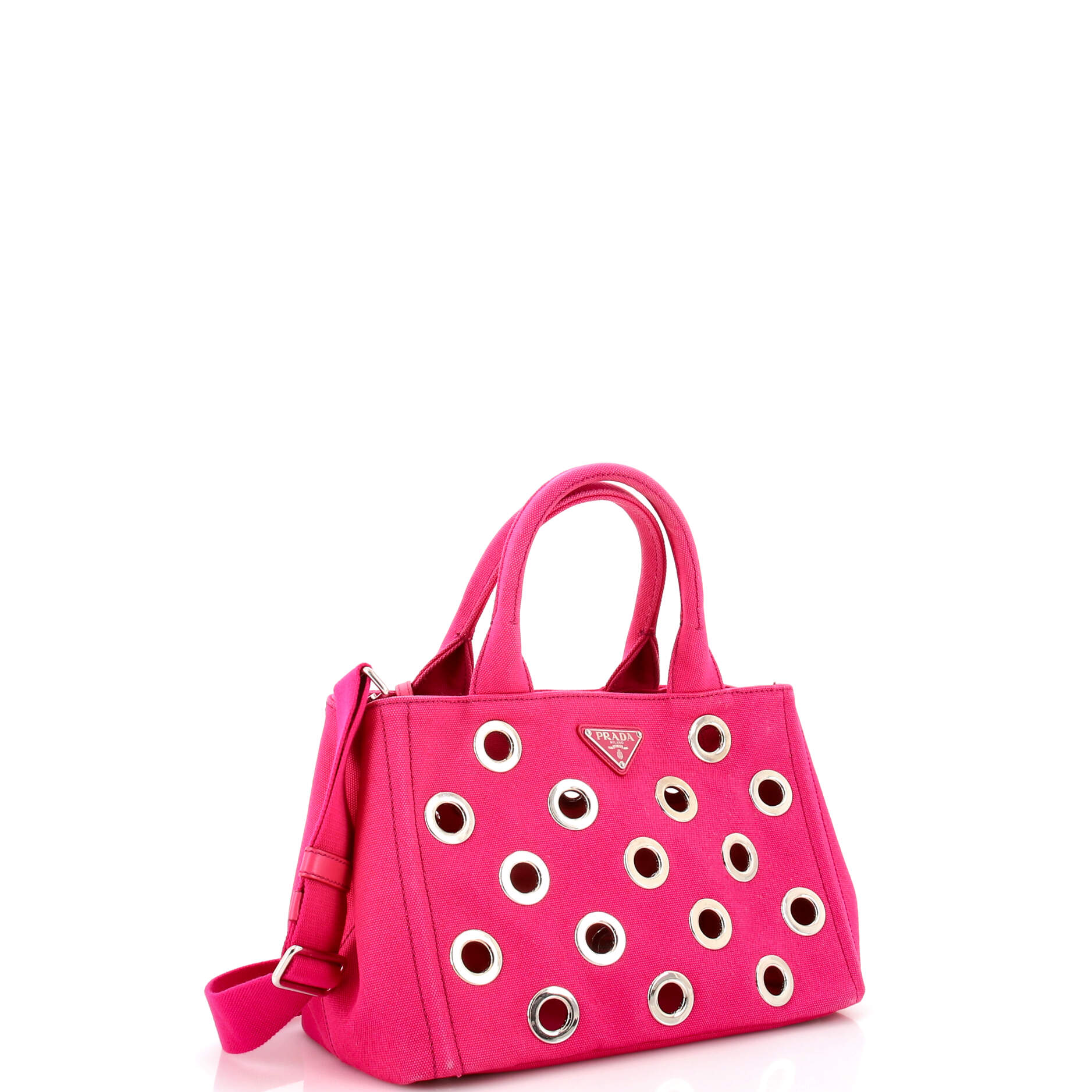 Canapa Convertible Tote Grommet Embellished Canvas Mini