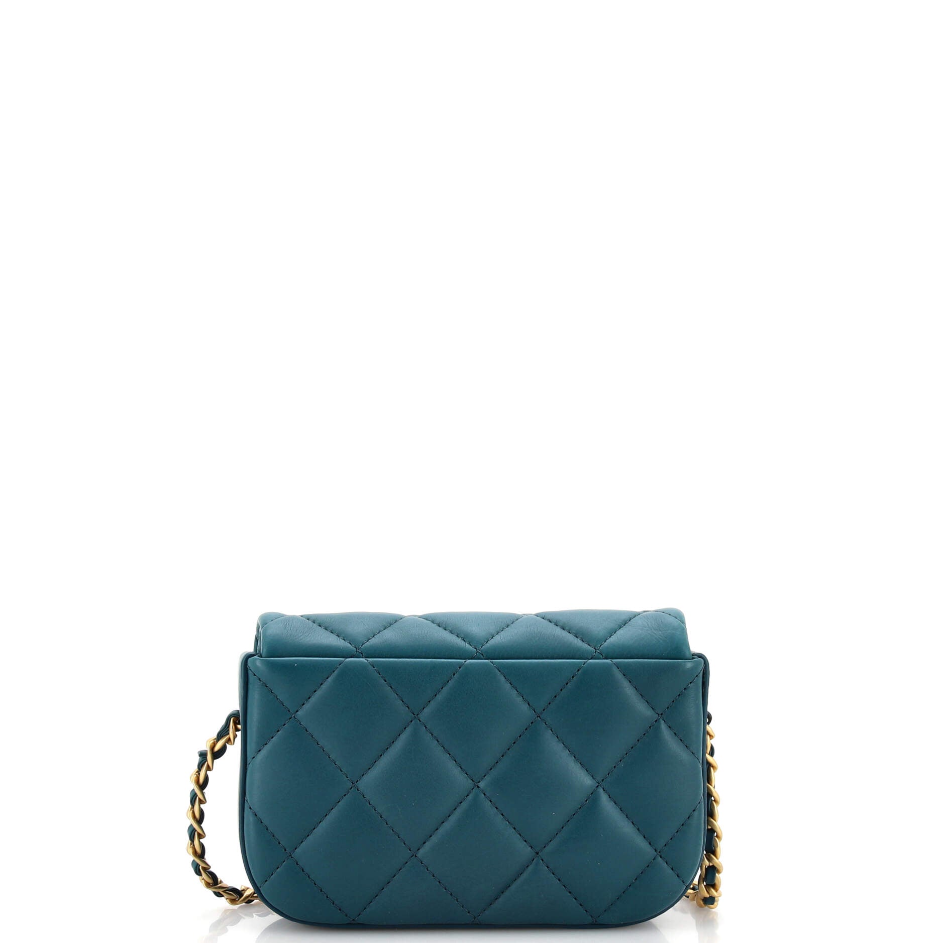 Nailed CC Full Flap Bag Quilted Calfskin Mini