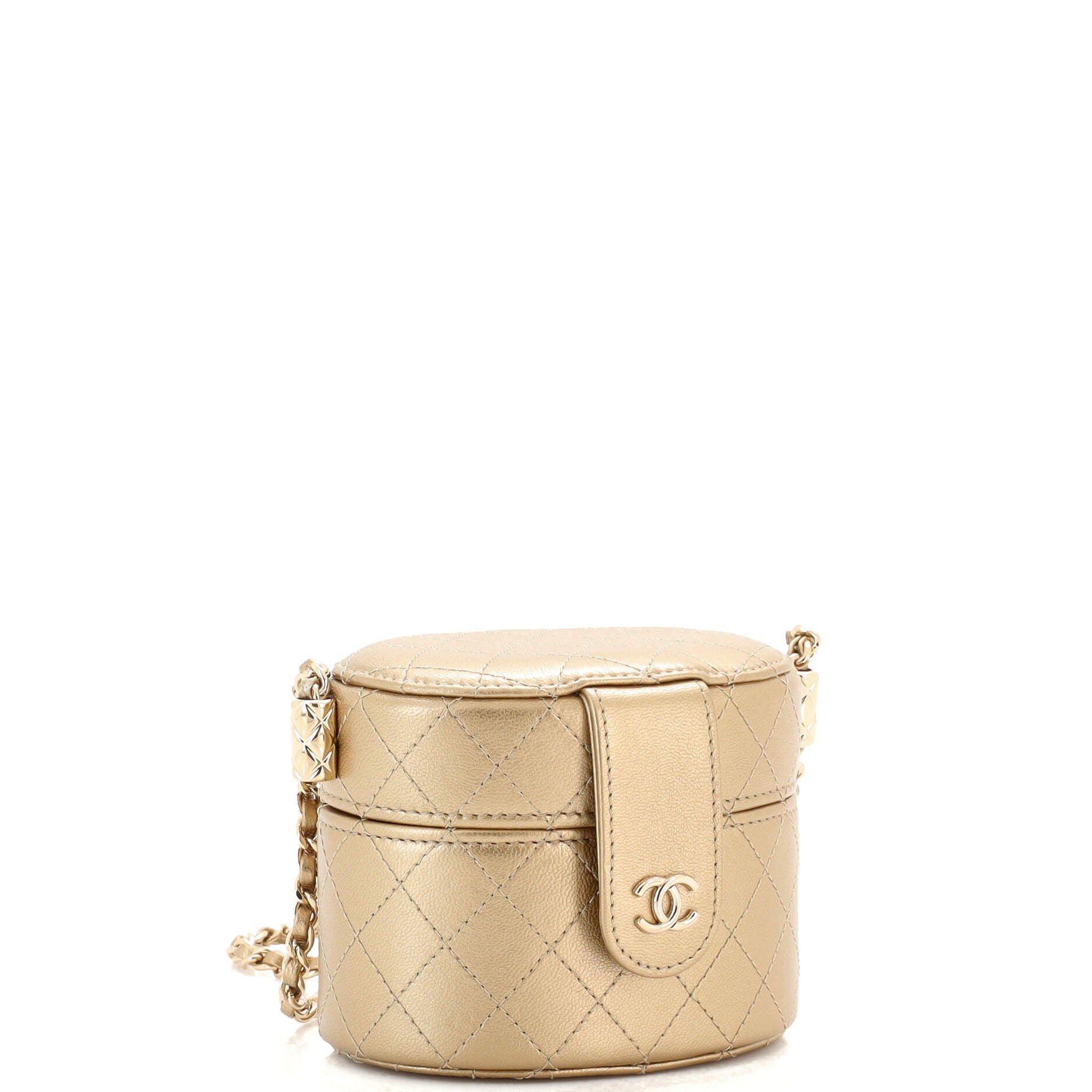CC Allure Vanity Case with Chain Quilted Lambskin Mini