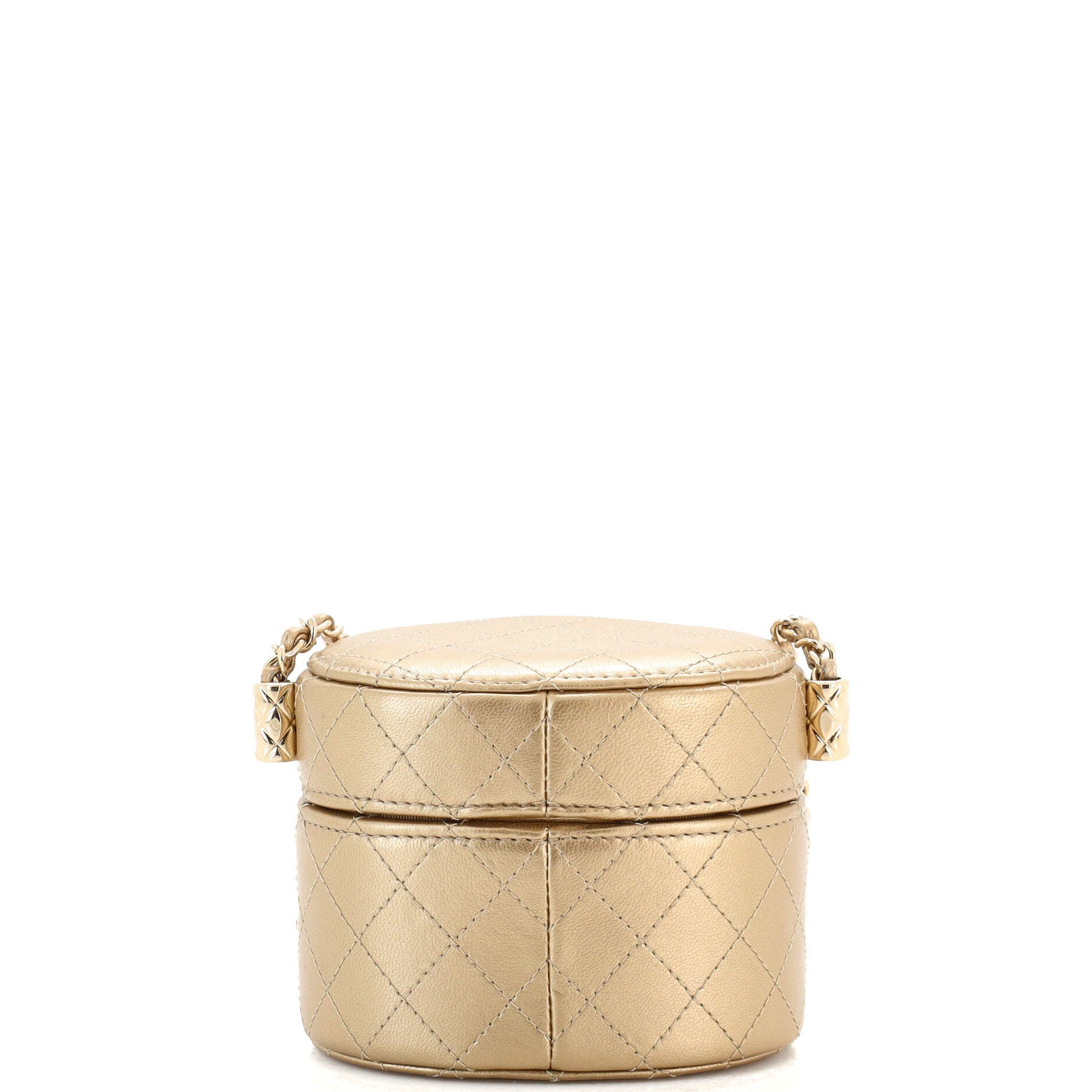 CC Allure Vanity Case with Chain Quilted Lambskin Mini