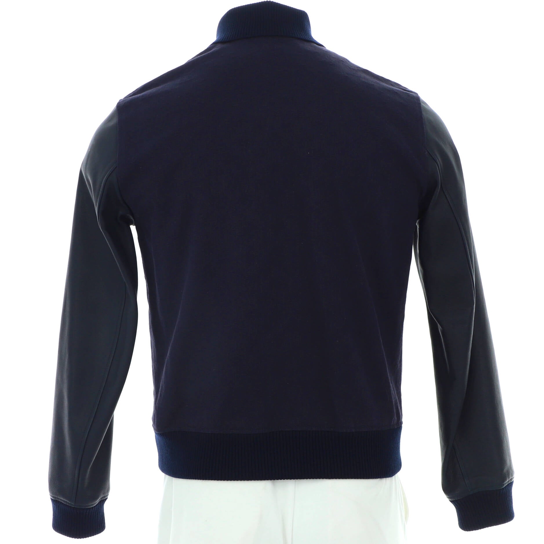 Men's Monogram Watercolor Zip Jacket Cotton and Leather