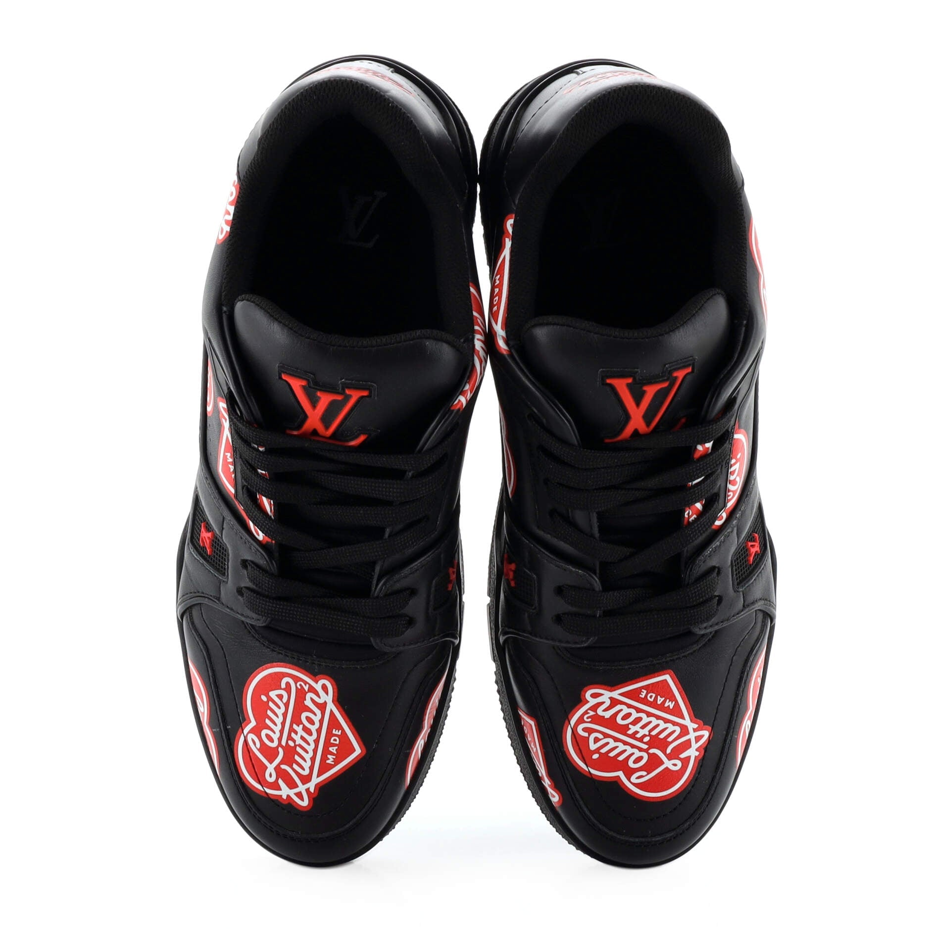 Men's Nigo LV Trainer Sneakers Limited Edition Printed Leather
