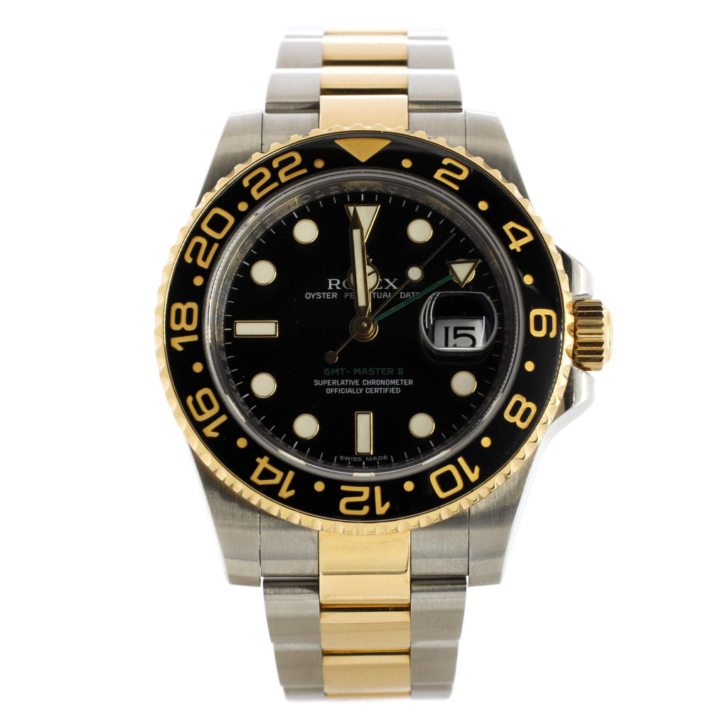 Oyster Perpetual Date GMT-Master II Automatic Watch Stainless Steel and Cerachrom with Yellow Gold 40