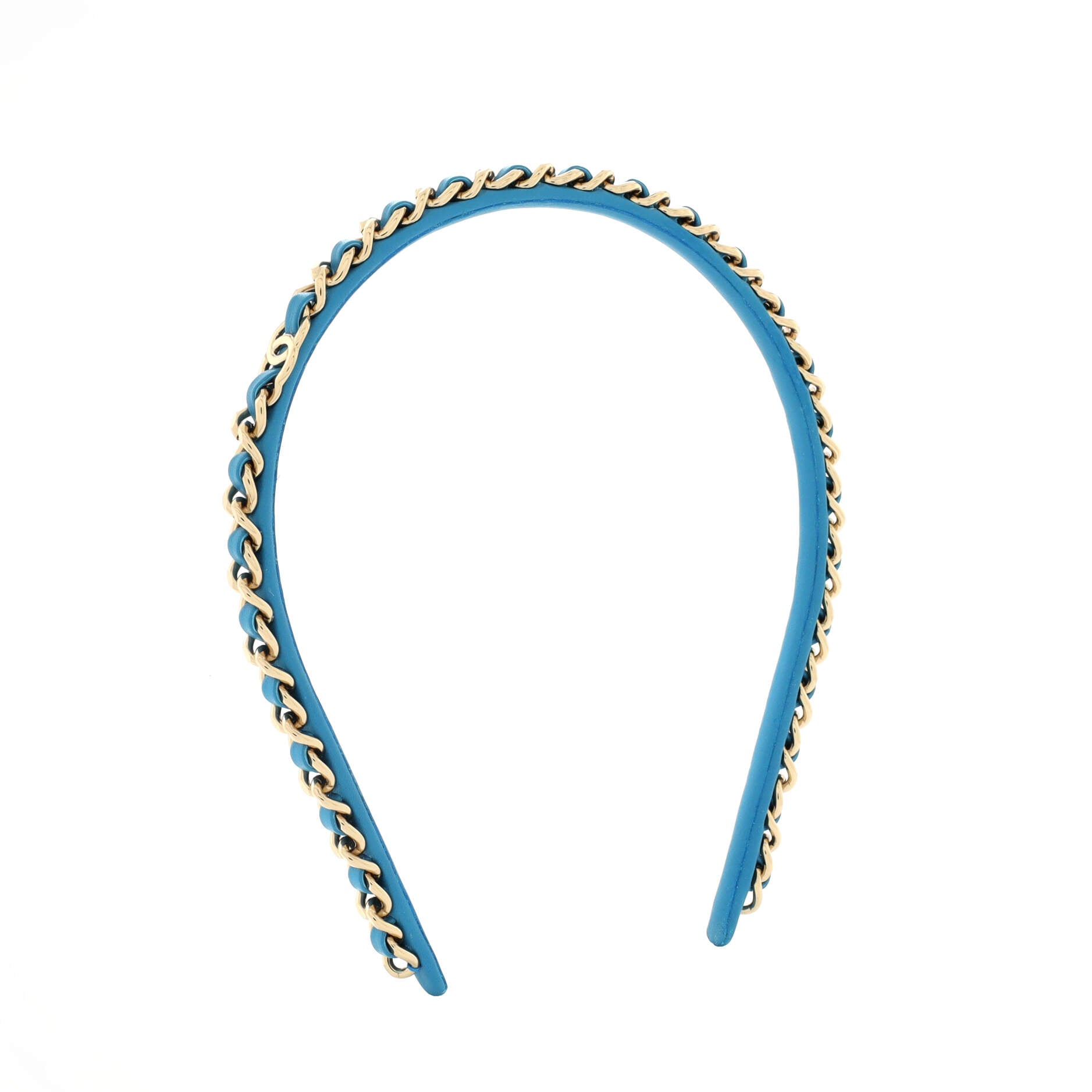 CC Turnlock Chain Link Headband Lambskin and Metal