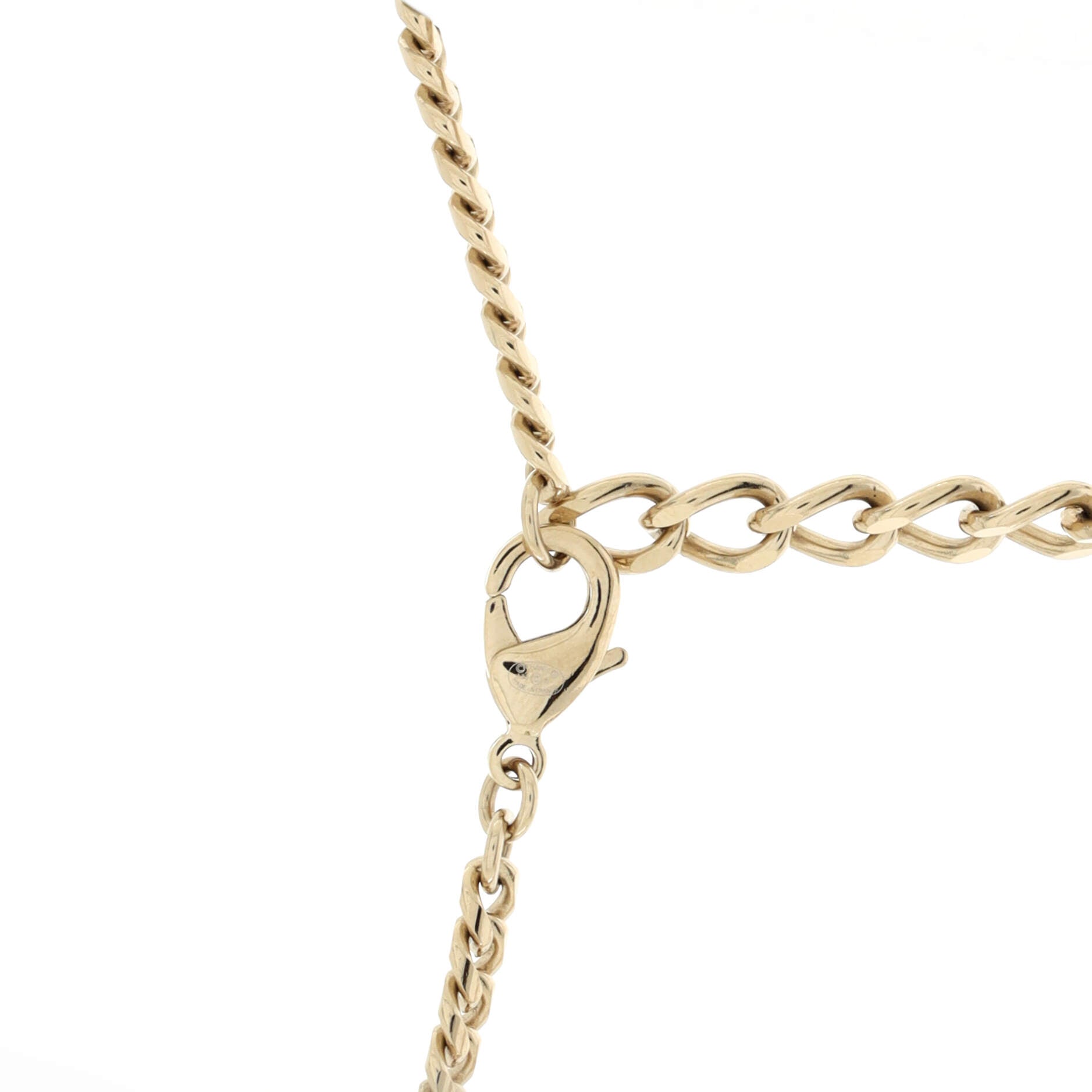 CC Flap Bag Pendant Chain Necklace Metal with Crystals