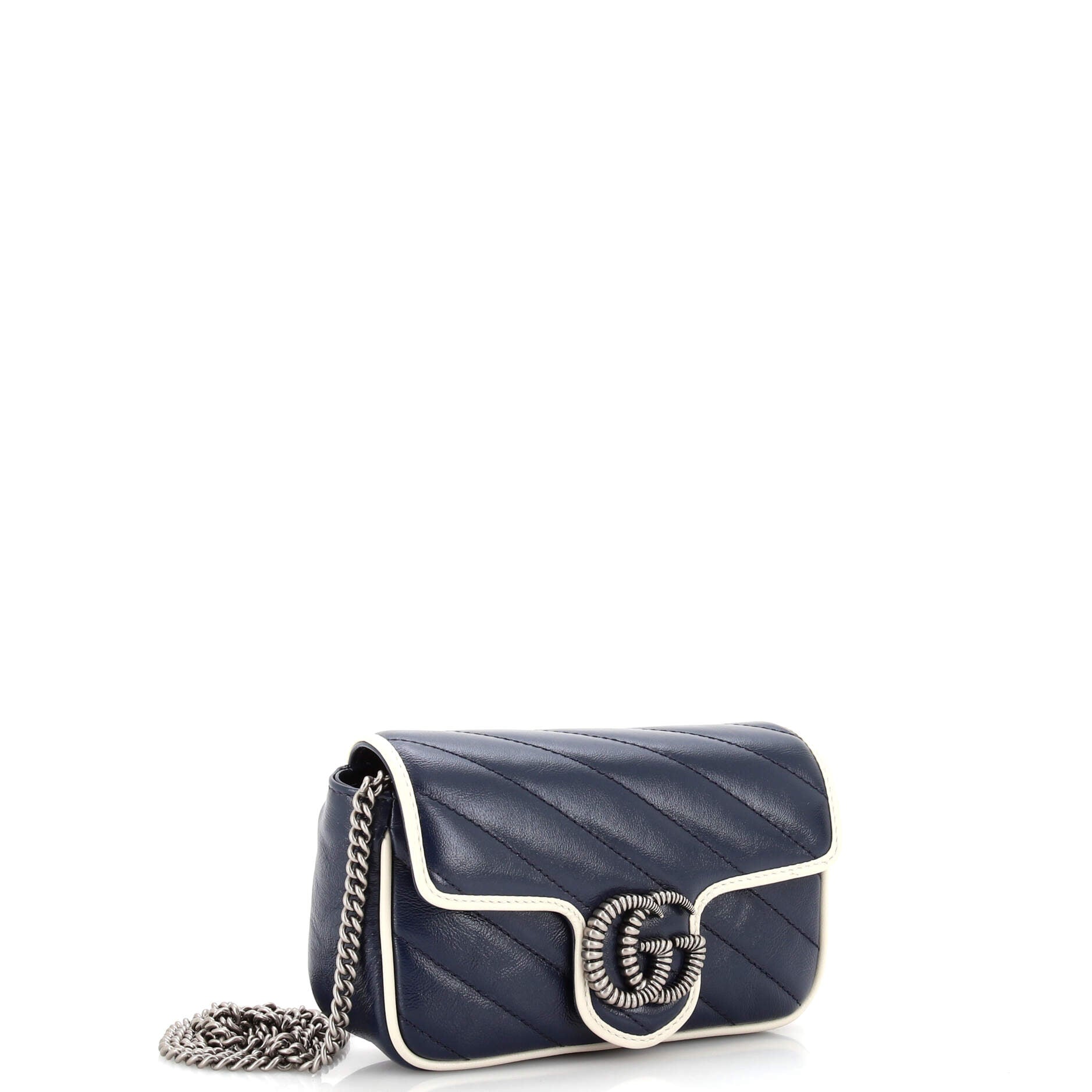 GG Marmont Flap Bag Diagonal Quilted Leather Super Mini