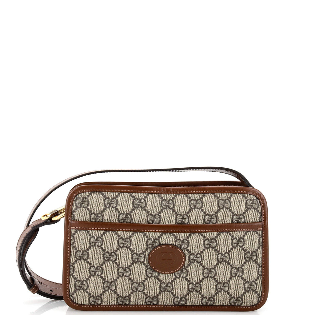 Interlocking G Patch Camera Bag GG Coated Canvas Mini