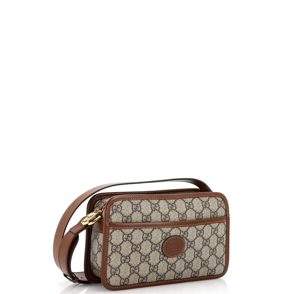 Interlocking G Patch Camera Bag GG Coated Canvas Mini
