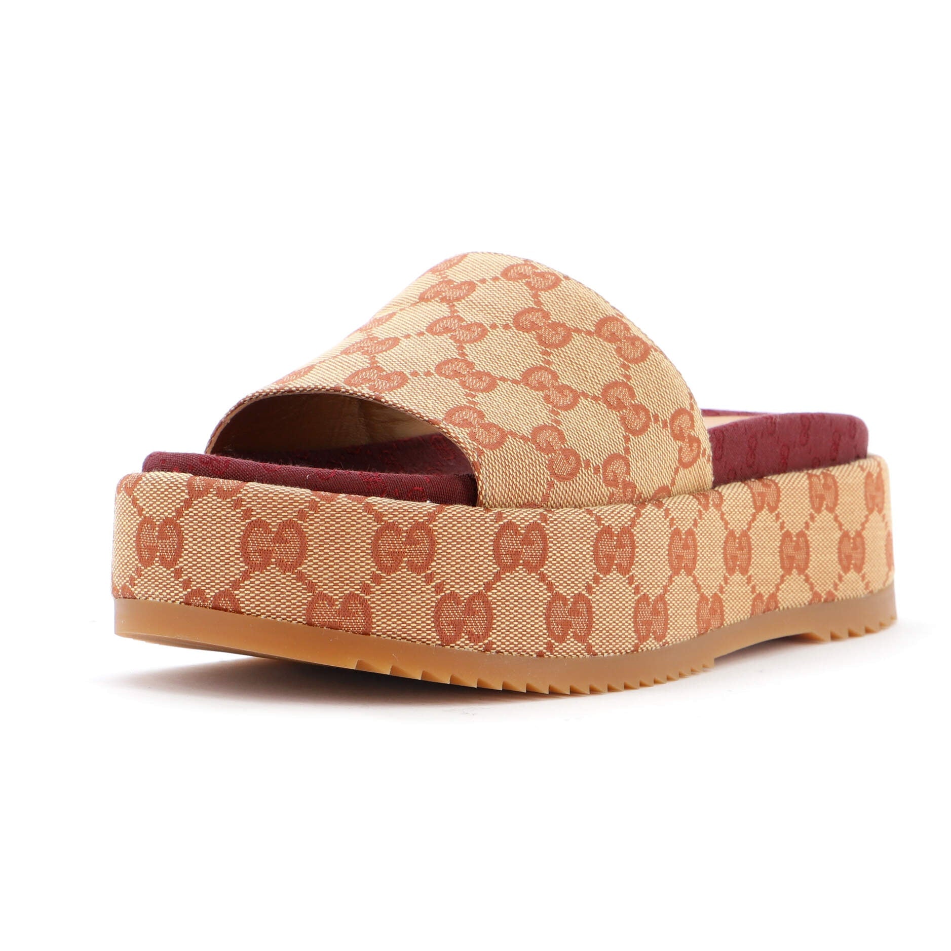 Women's Angelina Platform Slide Sandals GG Denim