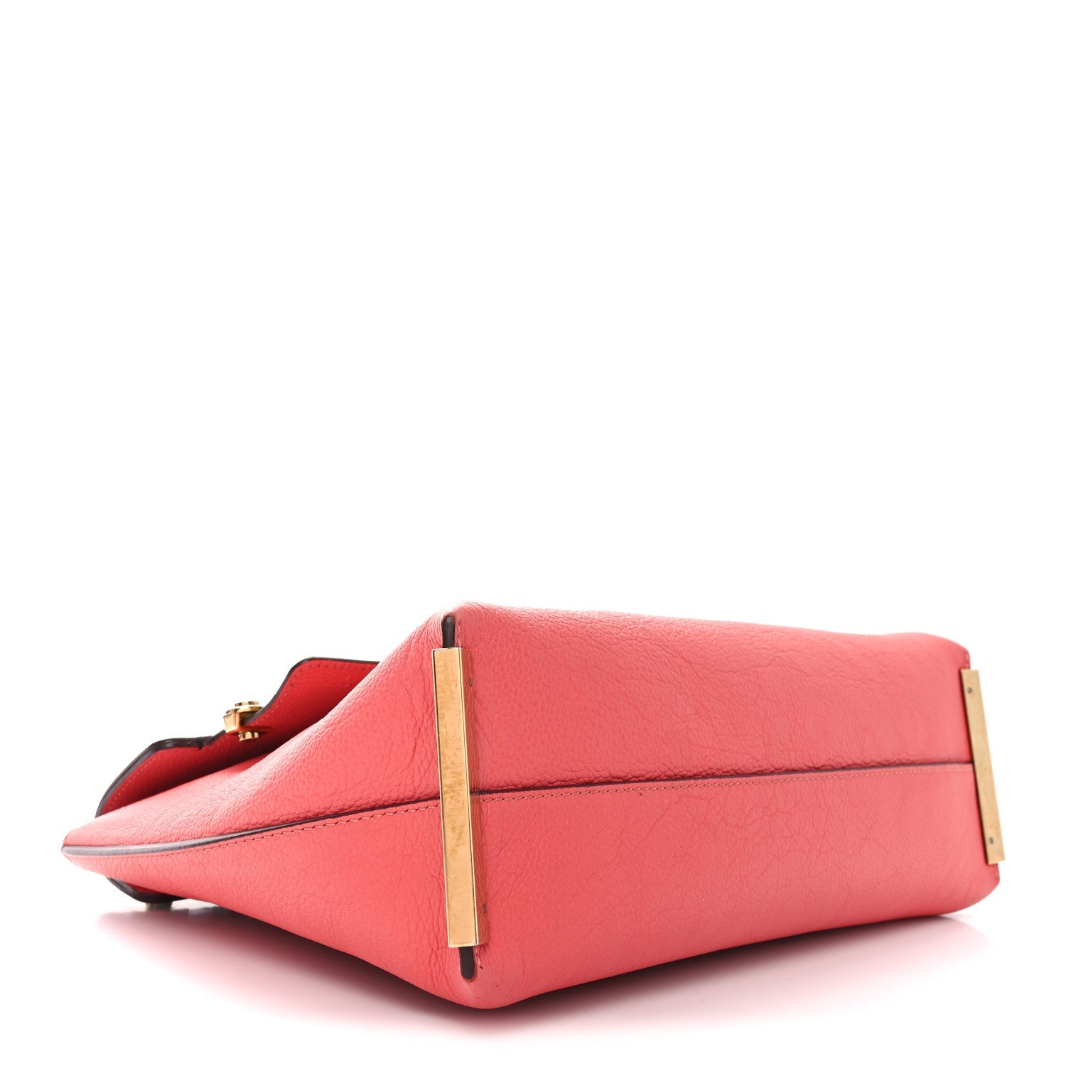 Calfskin Medium Clare Shoulder Bag Tan Pink Black