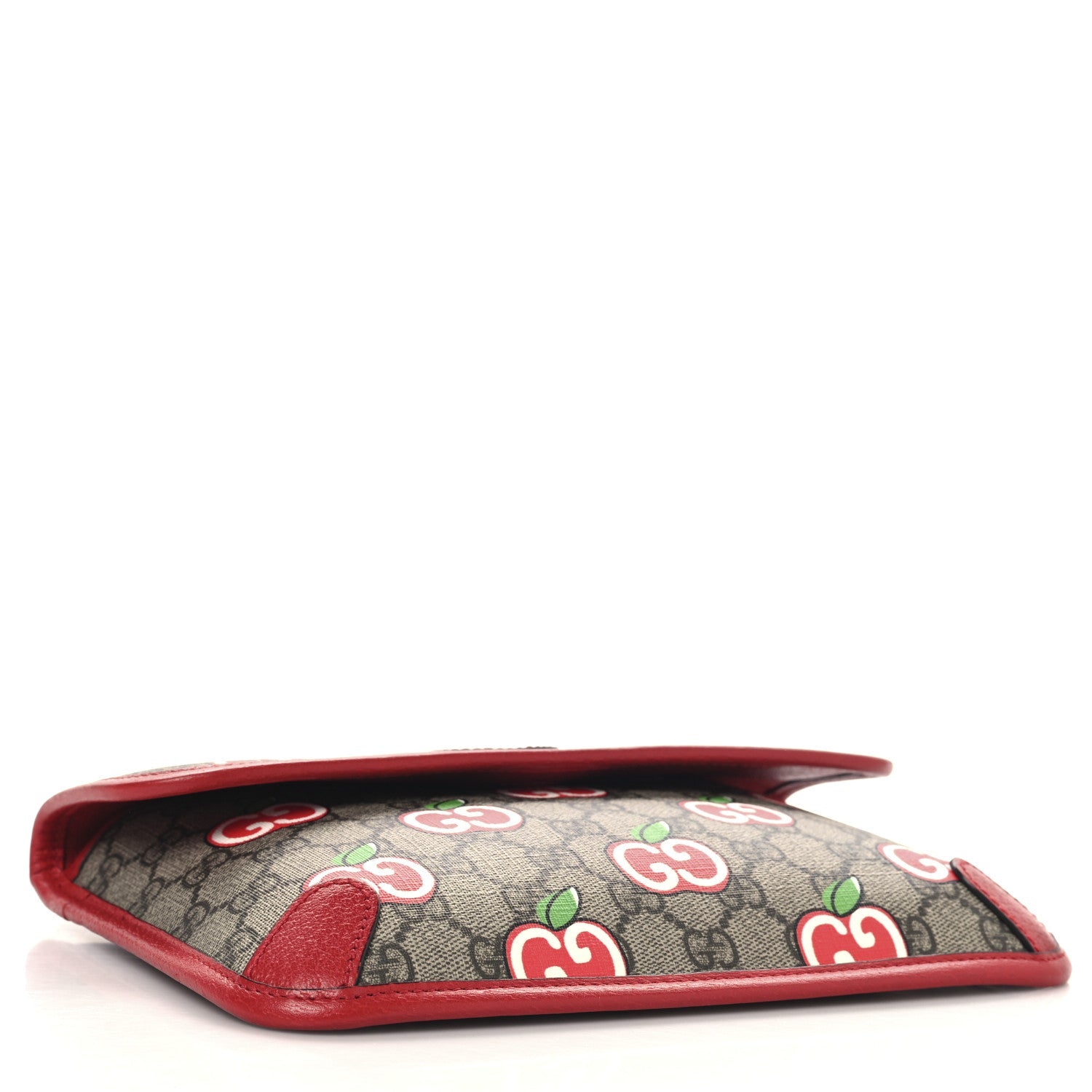 GG Supreme Monogram Apple Interlocking G Belt Bag 90 36 Beige Multicolor Lobster Red