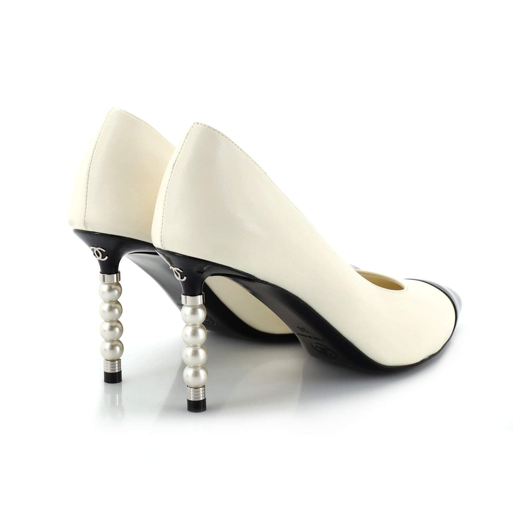 Women's Pearl Heel Pumps Leather