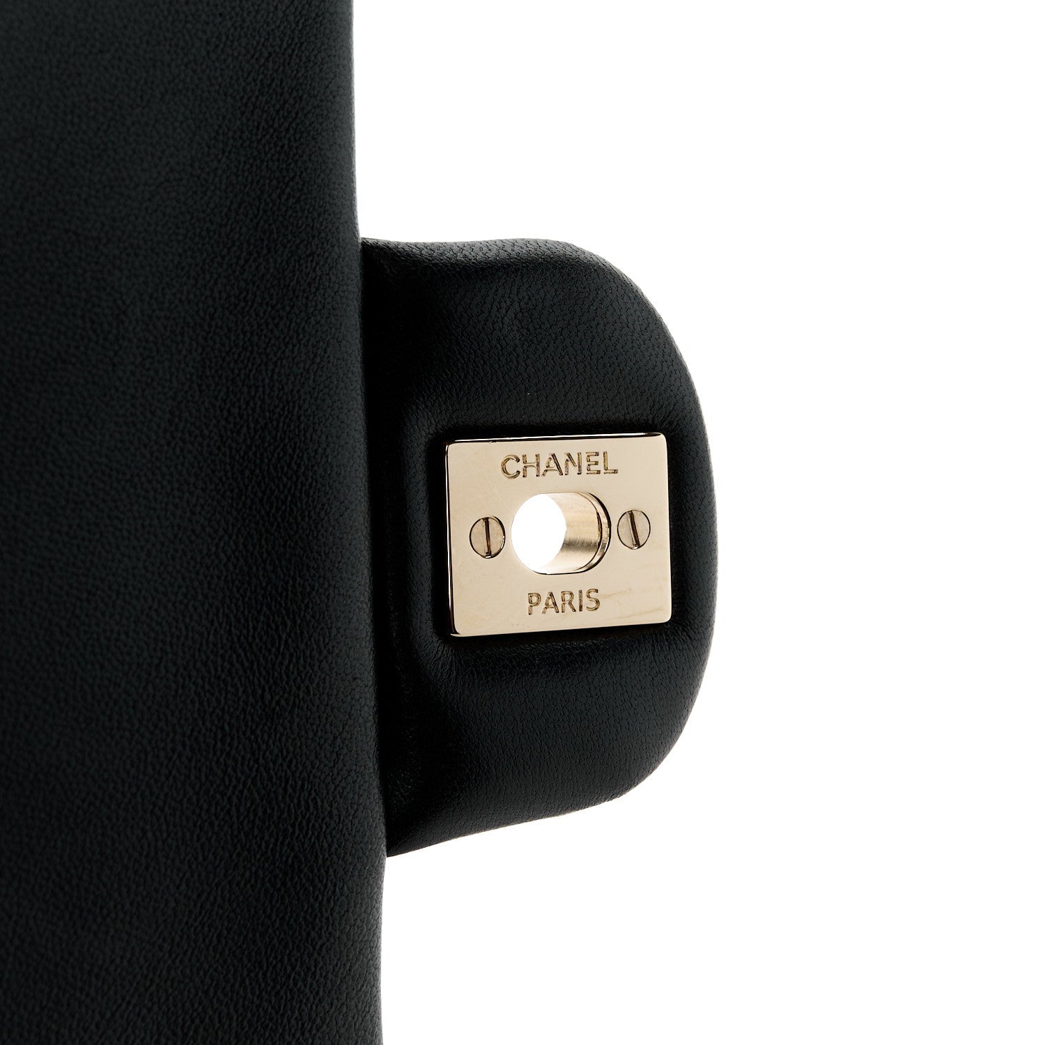 Lambskin Quilted Flap Clutch Black