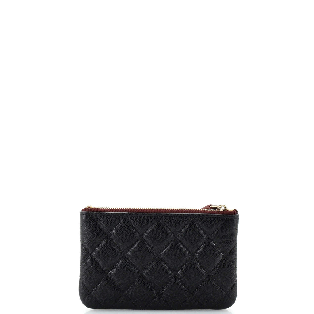 Classic O Case Pouch Quilted Caviar Mini