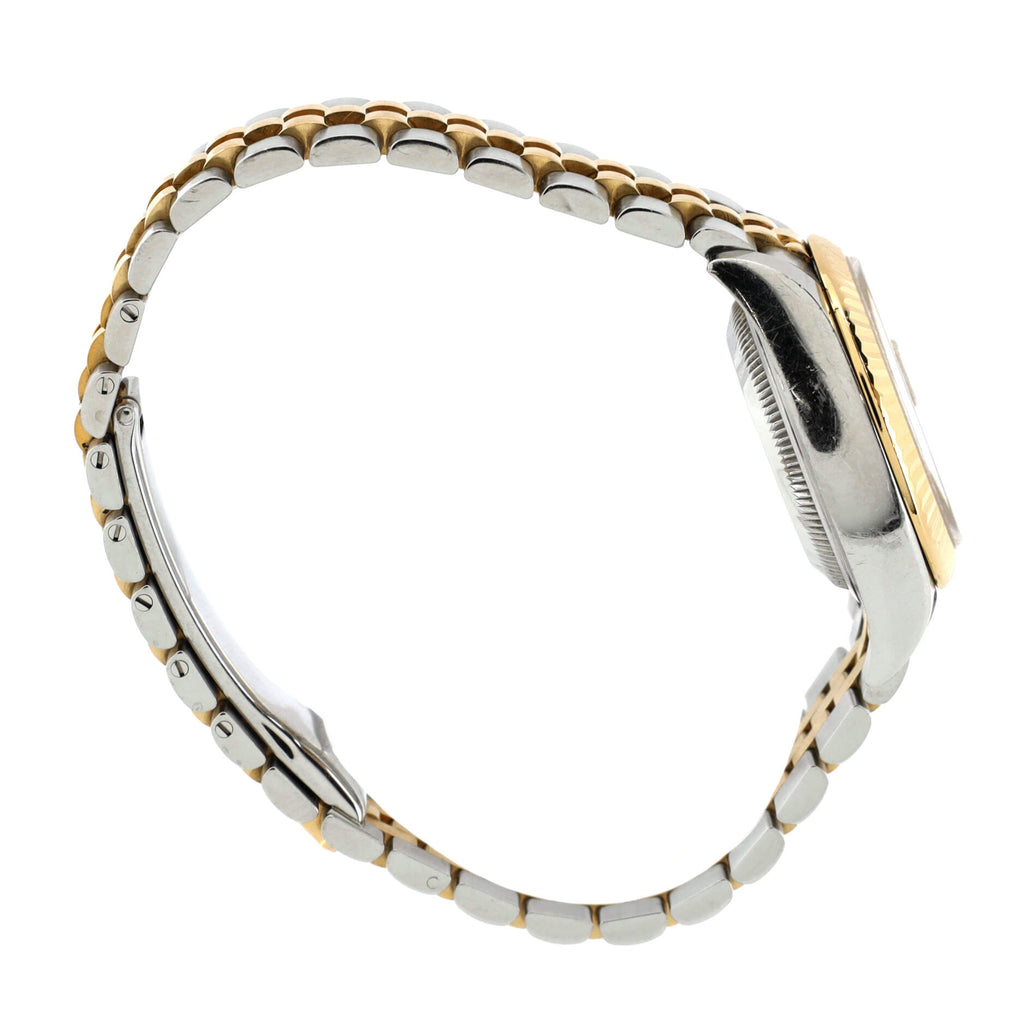 Oyster Perpetual Datejust Automatic Watch Stainless Steel and Yellow Gold with Diamond Markers 28