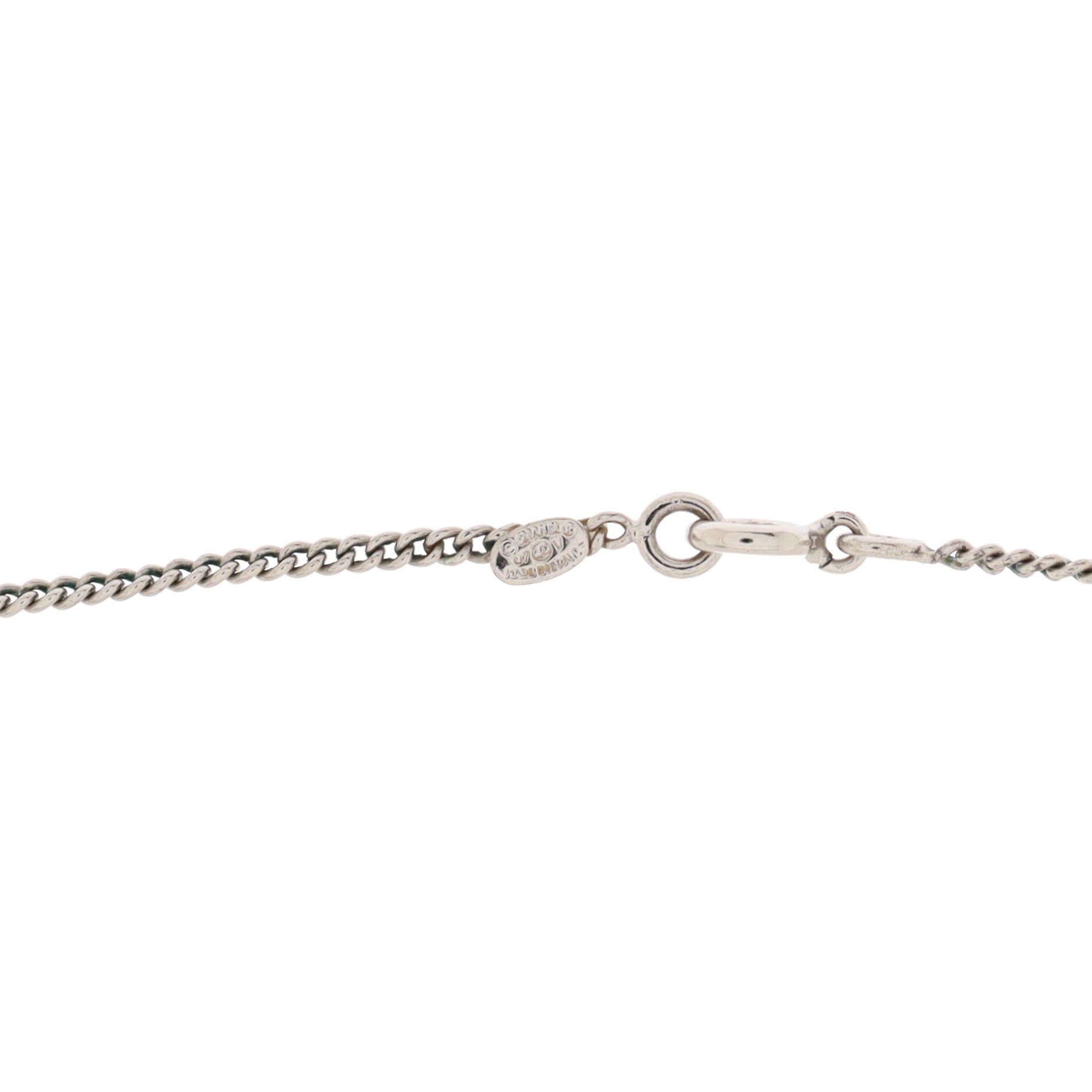CC Crystal Logo Necklace Metal