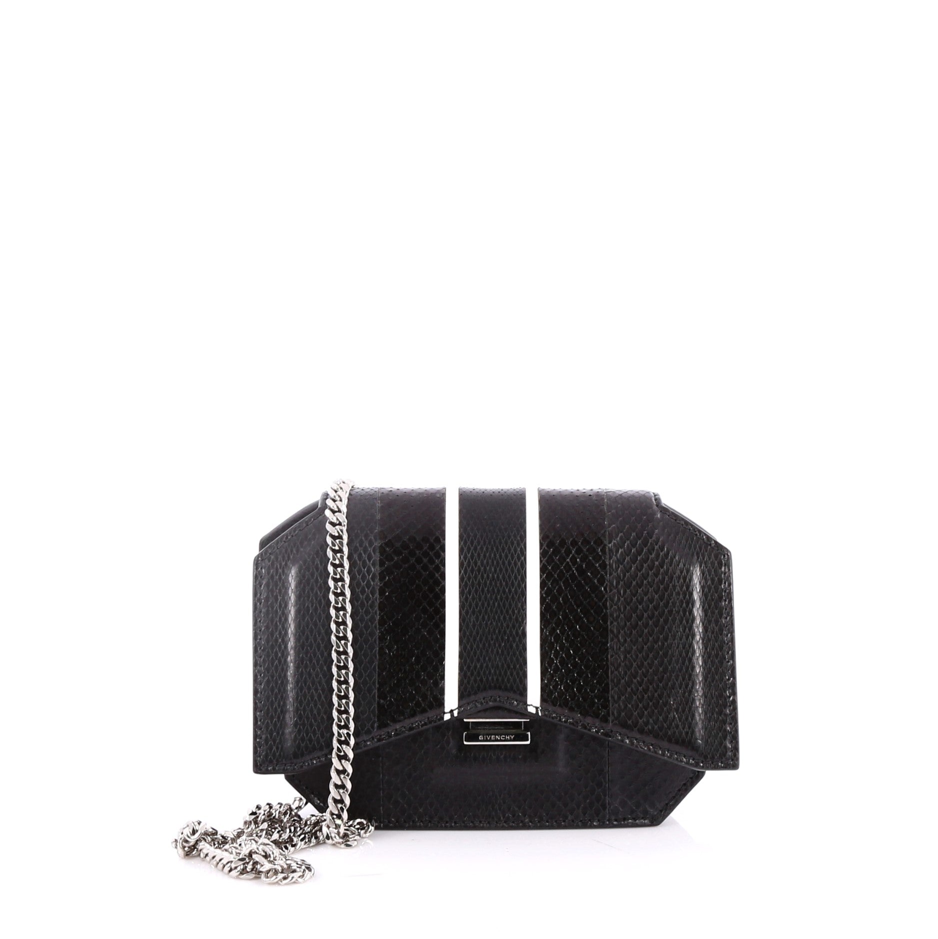 Bow Cut Chain Crossbody Bag Python Mini