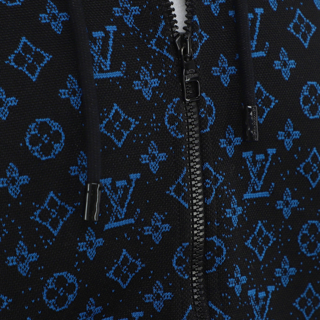 Men's Zipped Hoodie Monogram Polyester Blend