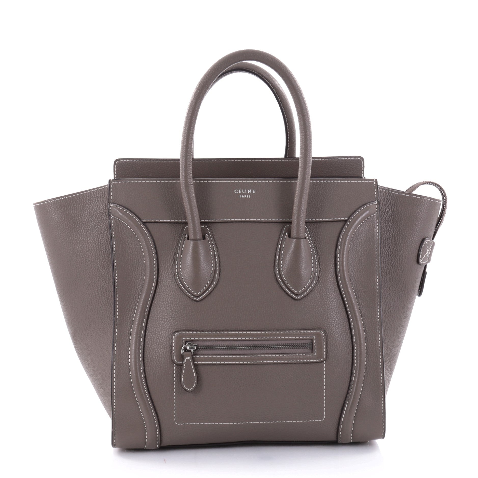 Luggage Handbag Grainy Leather Mini