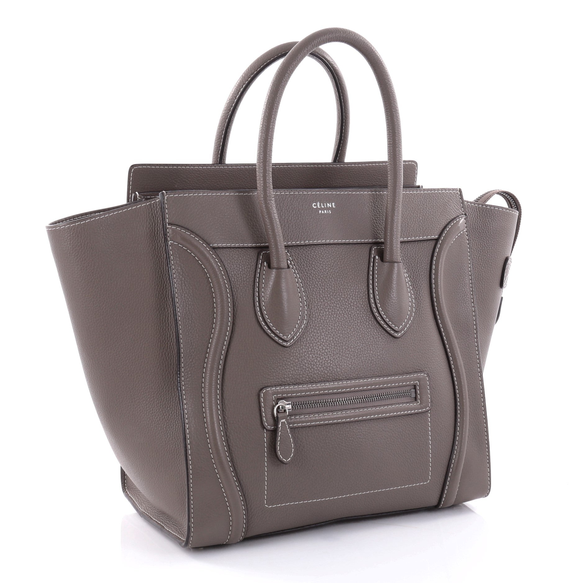 Luggage Handbag Grainy Leather Mini
