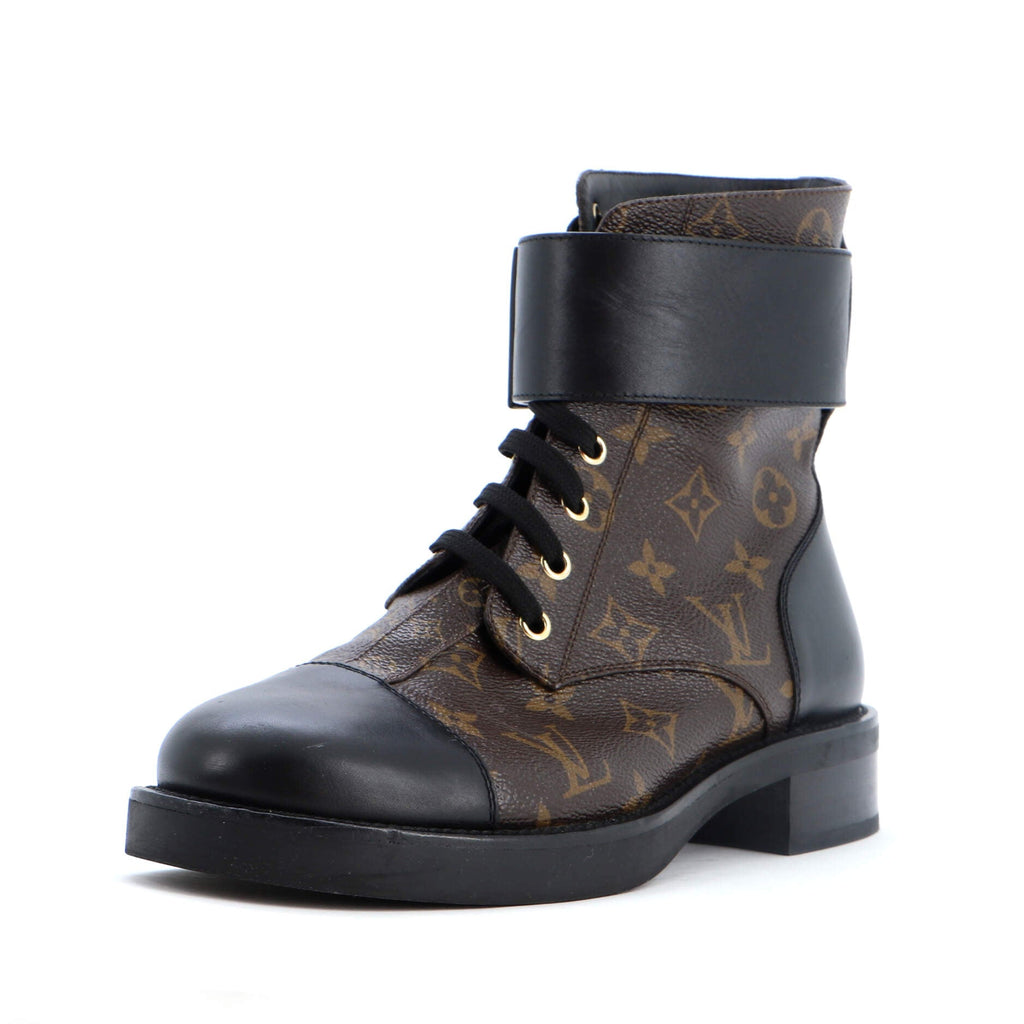Women's Wonderland Flat Ranger Boots Monogram Canvas and Leather