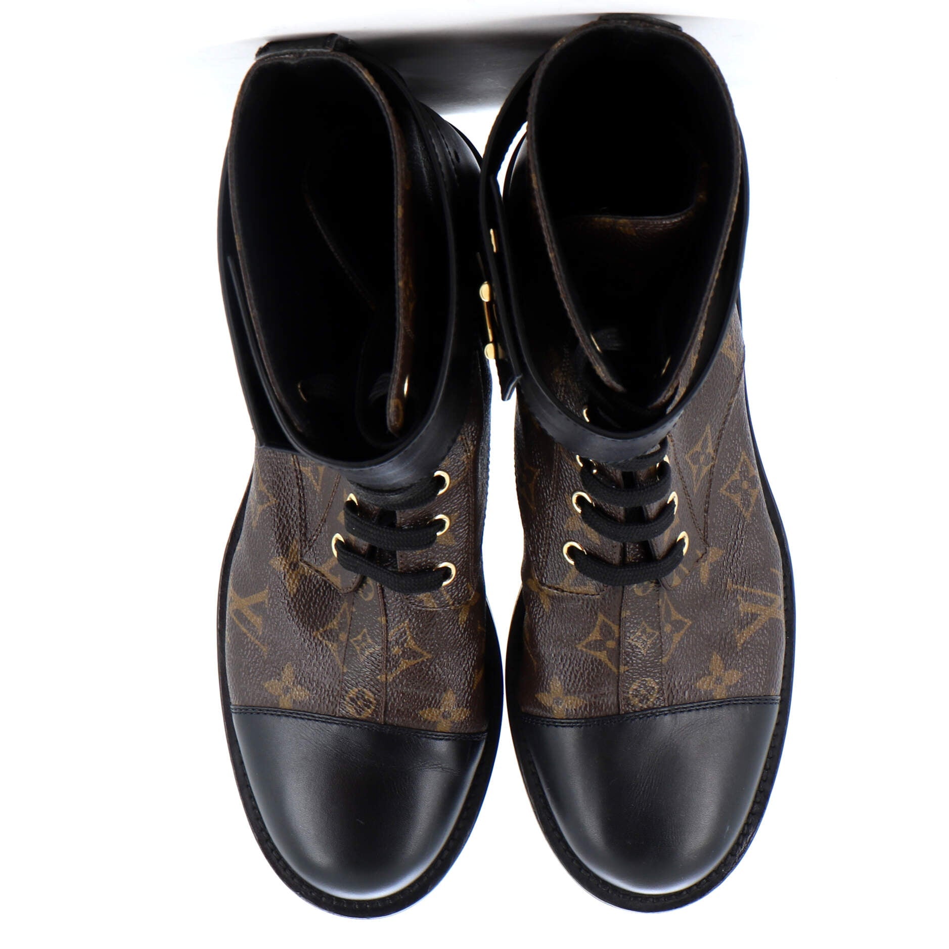 Women's Wonderland Flat Ranger Boots Monogram Canvas and Leather