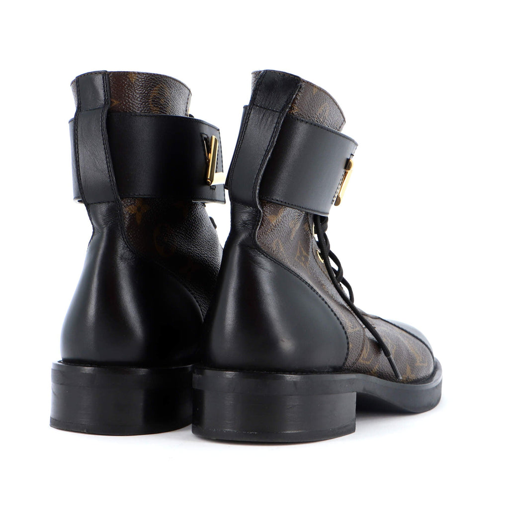 Women's Wonderland Flat Ranger Boots Monogram Canvas and Leather