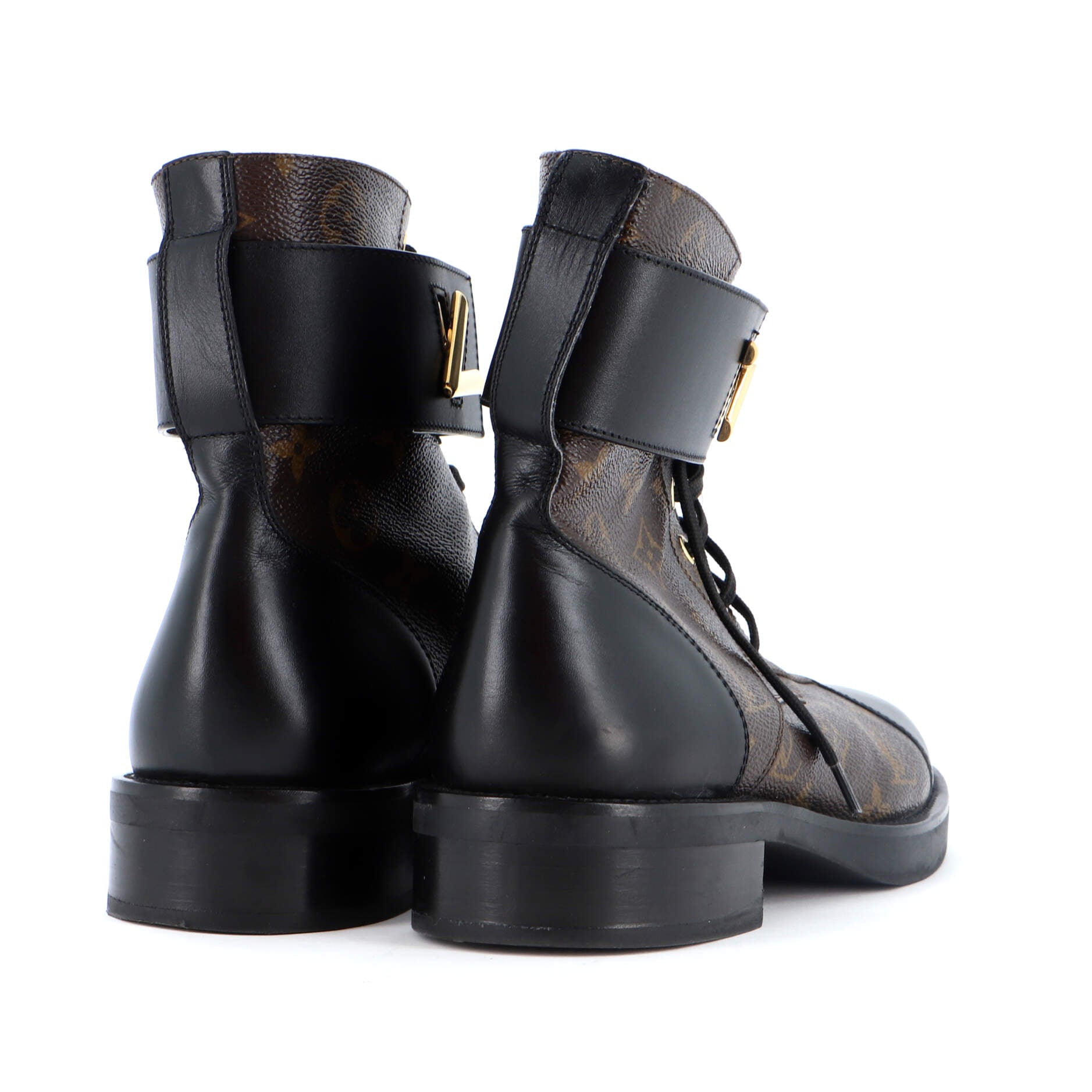 Women's Wonderland Flat Ranger Boots Monogram Canvas and Leather