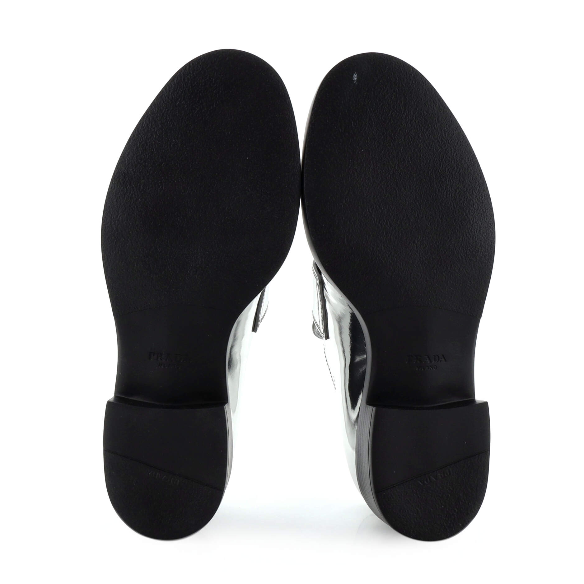Women's Triangle Logo Loafers Spazzolato Leather