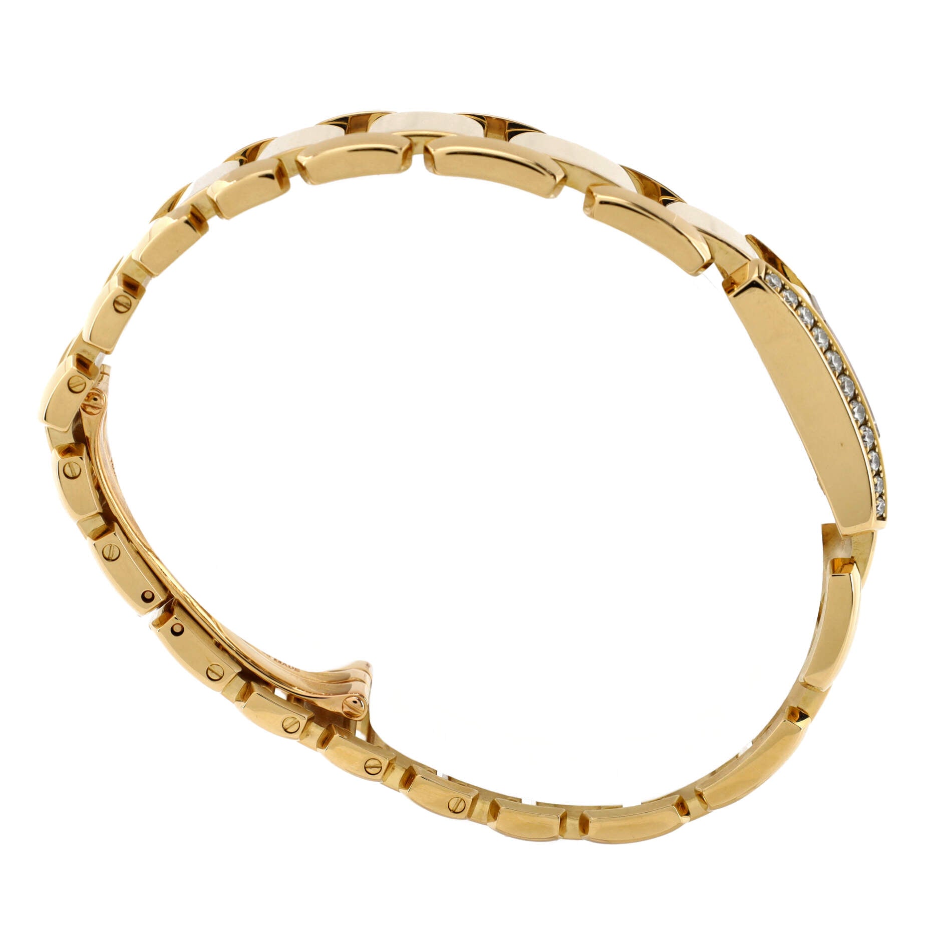 Tankissime Quartz Watch Yellow Gold with Diamond Bezel 16