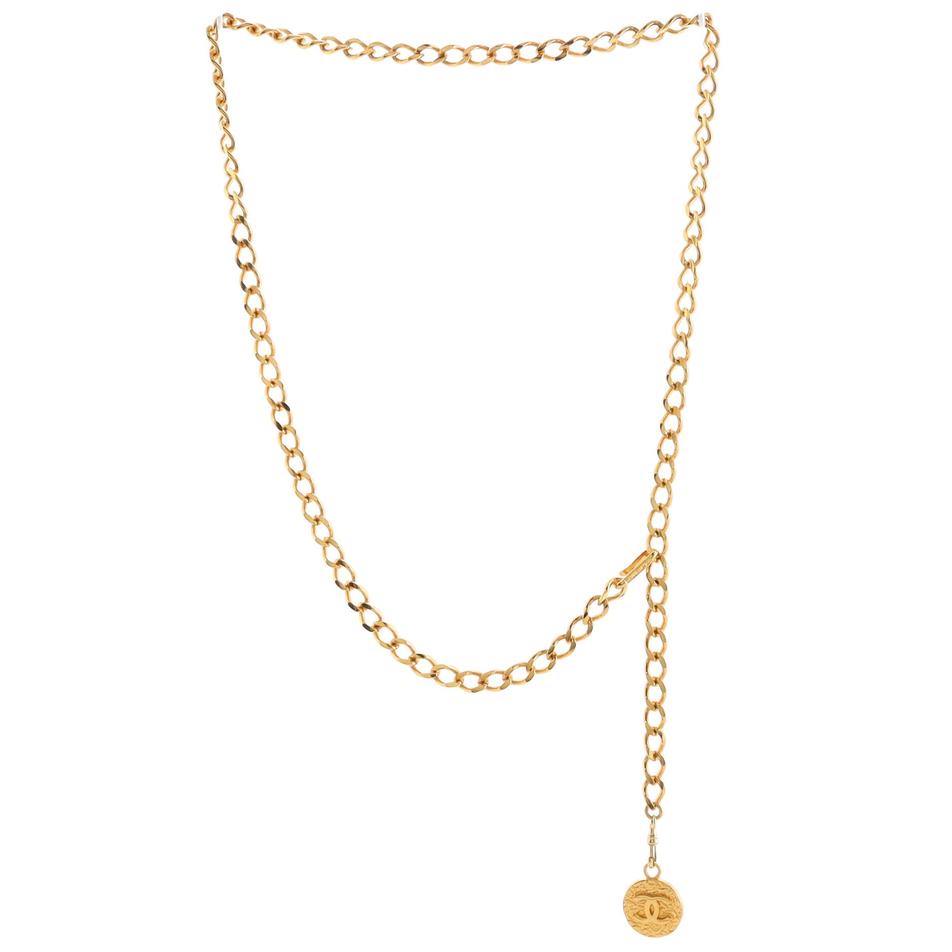 Vintage Medallion Chain Belt Metal 0
